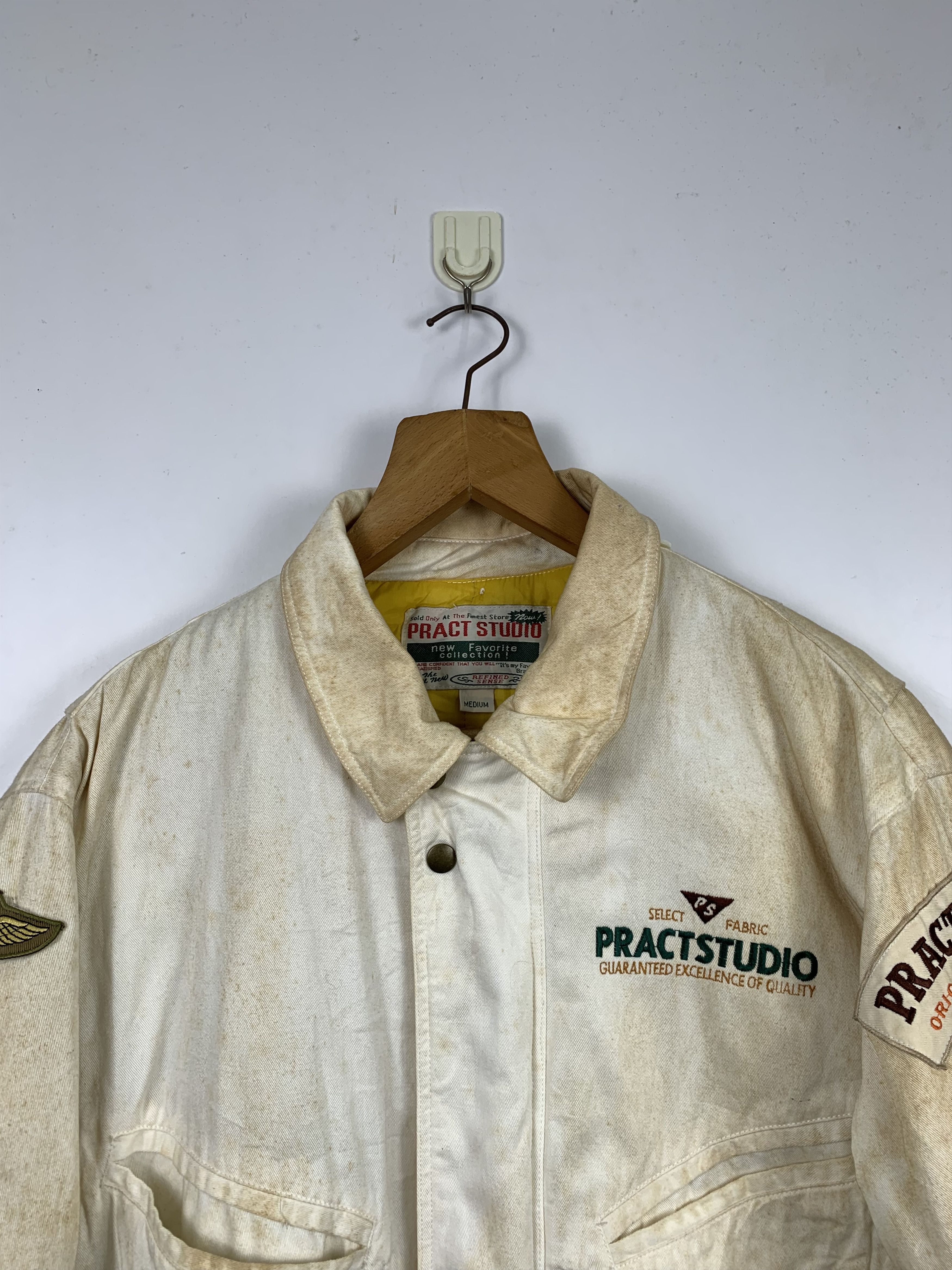 Other Vintage PRACT STUDIO Distressed Rugged Bomber Jacket J0276 Size US M / EU 48-50 / 2 - 2 Thumbnail