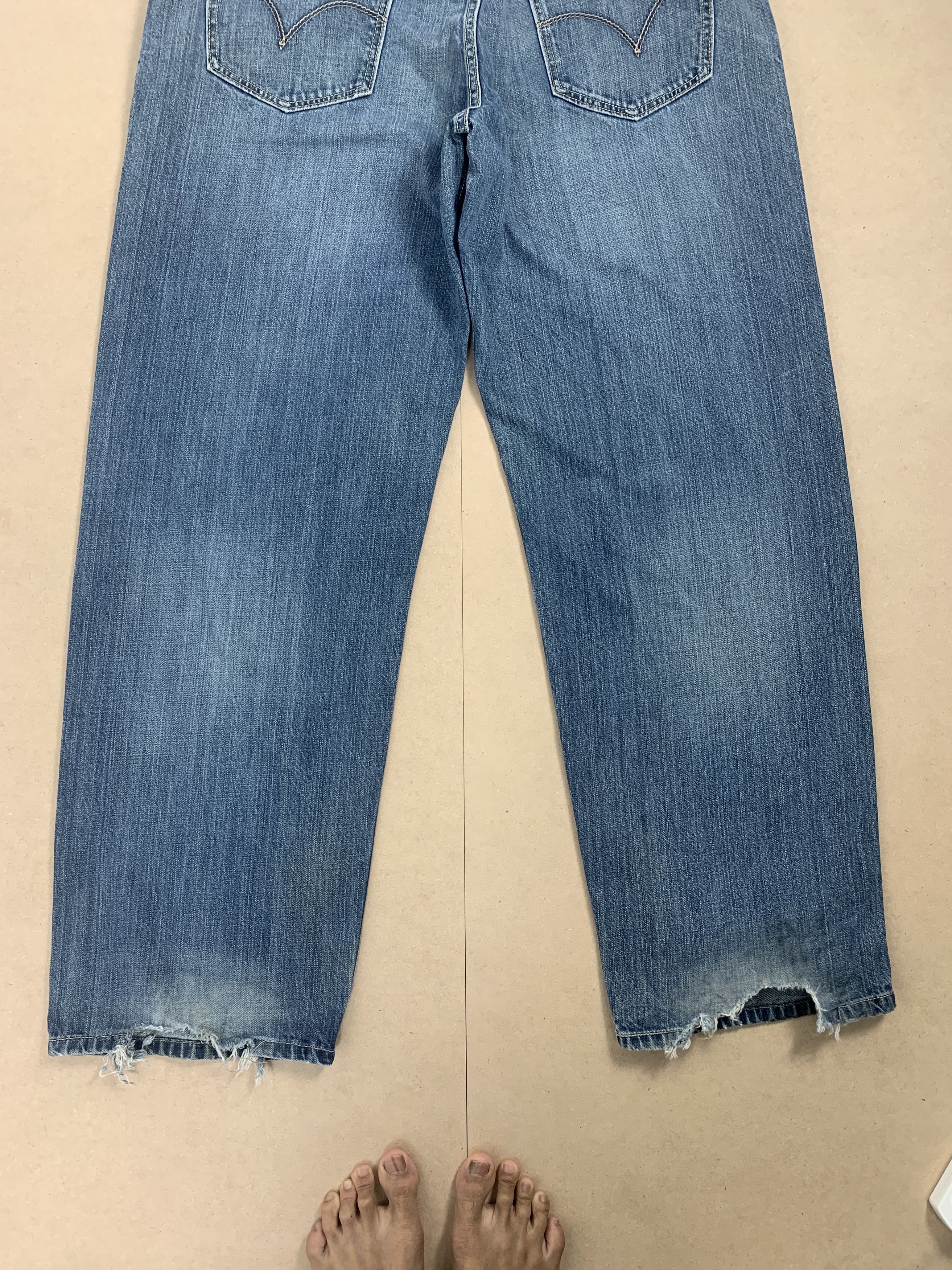 Levi's Vintage 90s Levis Baggy Tab Faded Jeans P0218 Size US 37 - 6 Thumbnail