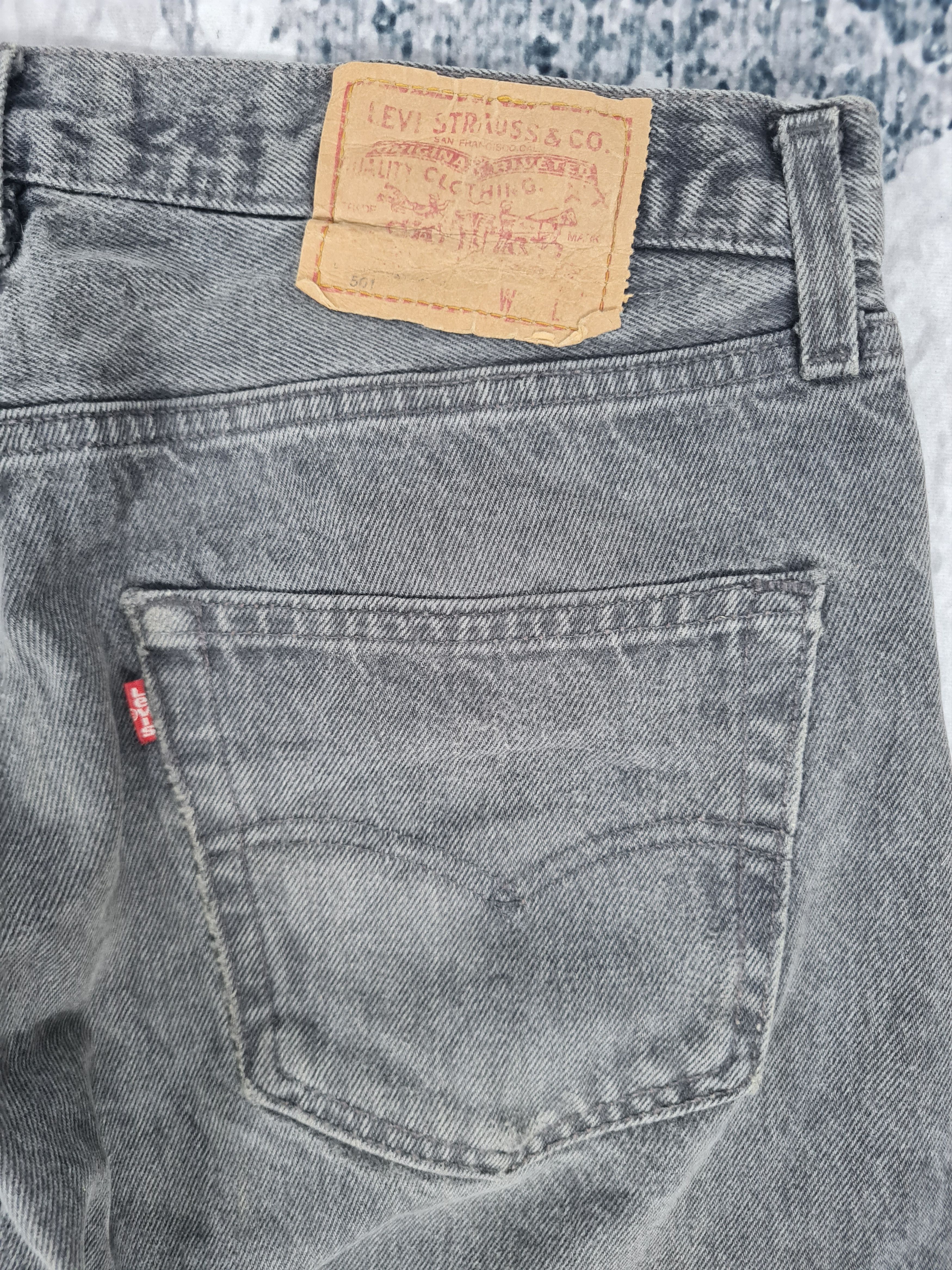 Levi's Vintage Clothing × Vintage Vtg LEVIS 501 Black Faded Made In USA Jeans L0296 Size 34x32 Size US 34 / EU 50 - 8 Thumbnail