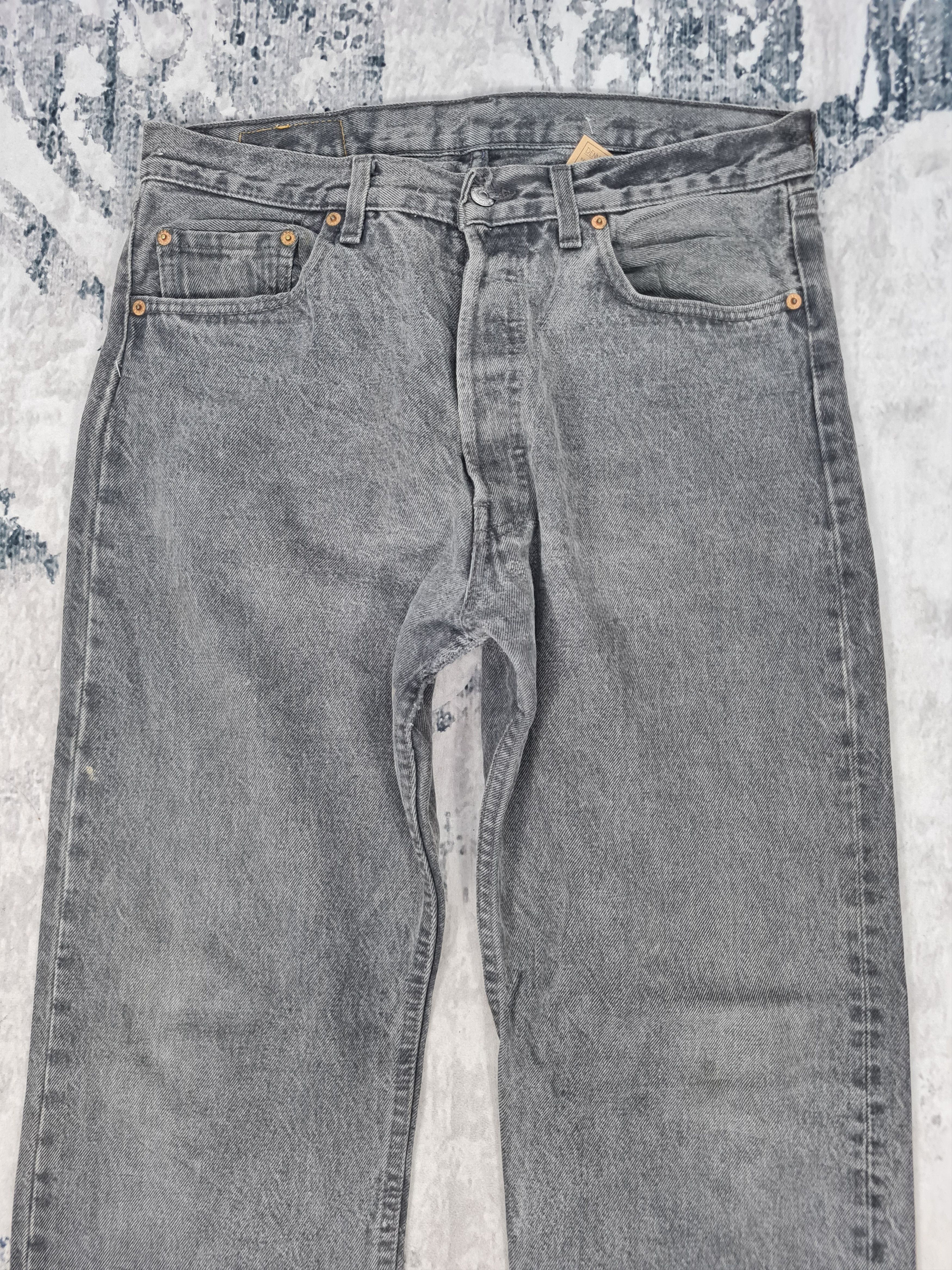 Levi's Vintage Clothing × Vintage Vtg LEVIS 501 Black Faded Made In USA Jeans L0296 Size 34x32 Size US 34 / EU 50 - 4 Thumbnail