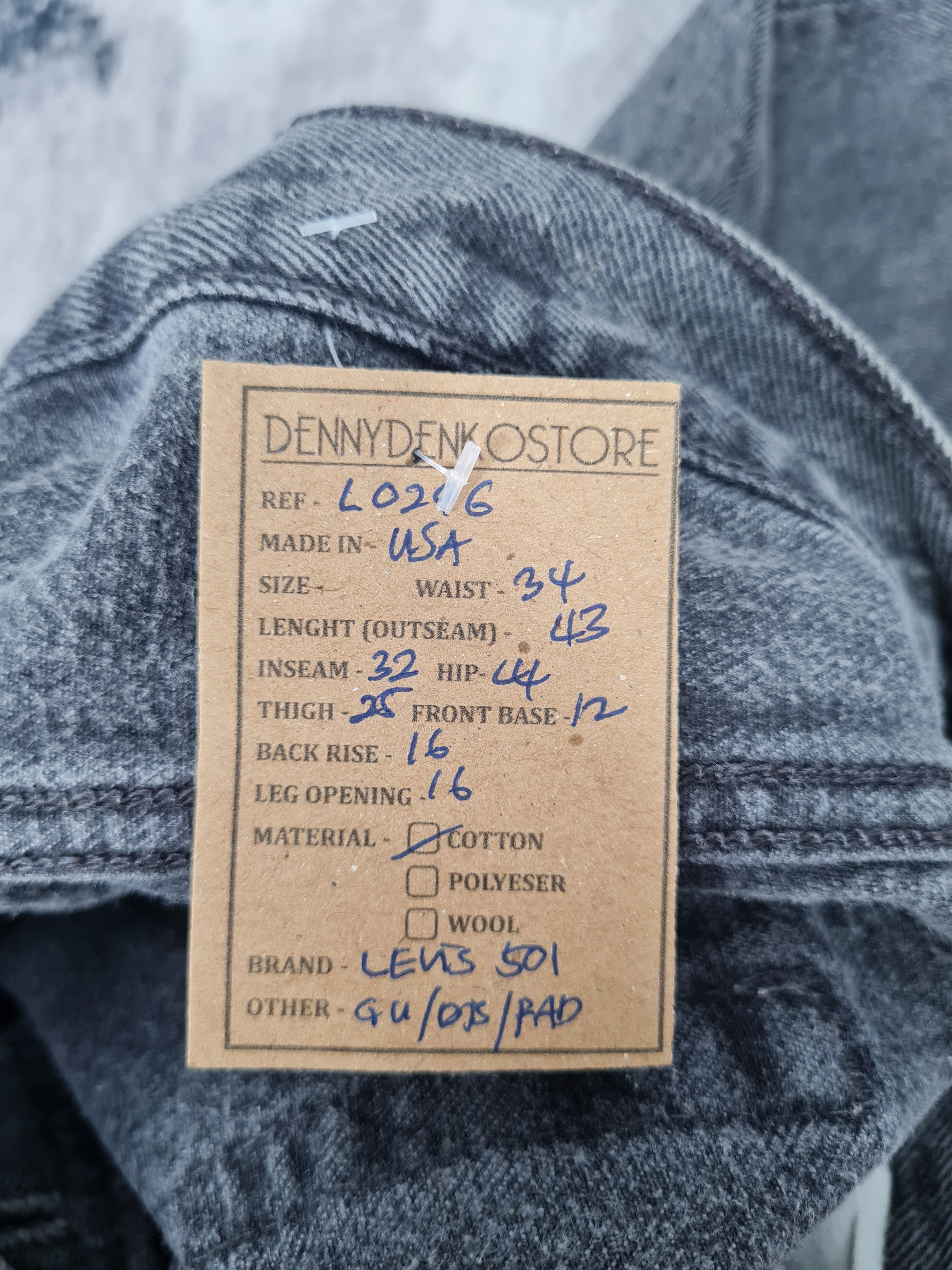 Levi's Vintage Clothing × Vintage Vtg LEVIS 501 Black Faded Made In USA Jeans L0296 Size 34x32 Size US 34 / EU 50 - 14 Thumbnail