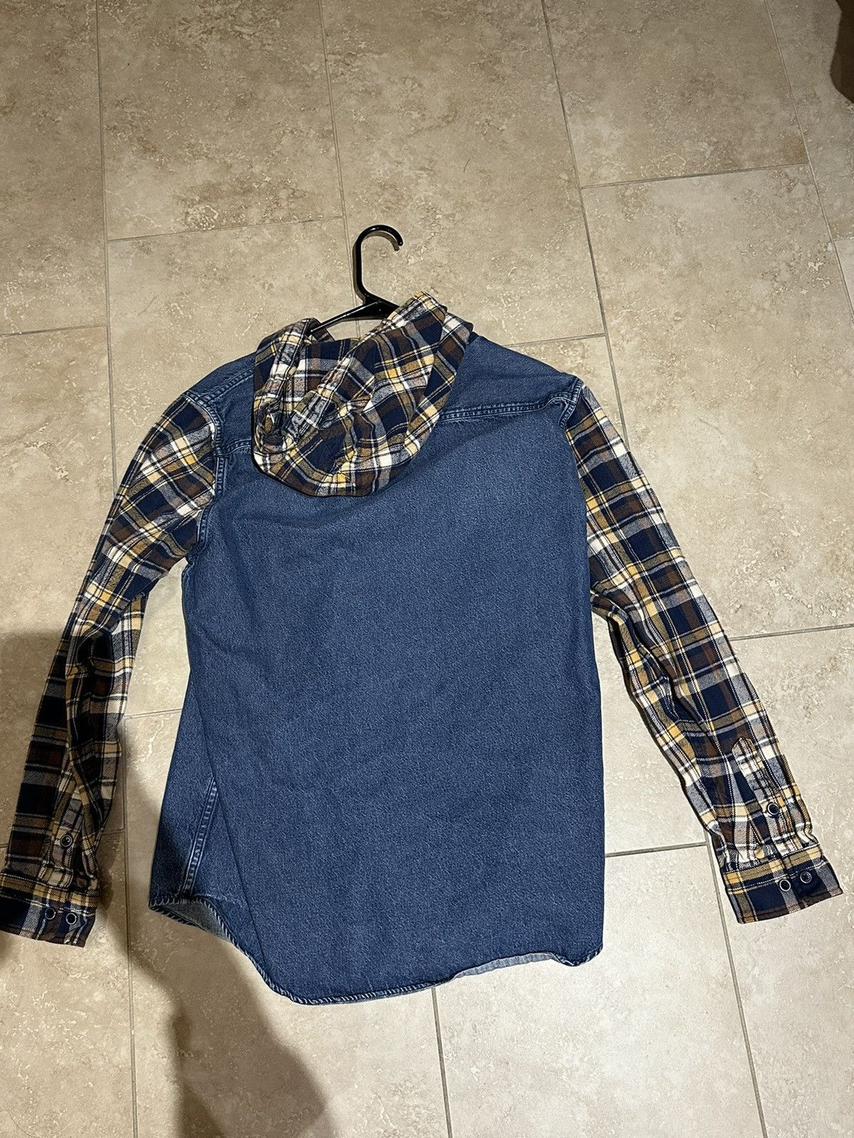 Supreme Supreme Hooded Flannel Denim F/W 13 Size US L / EU 52-54 / 3 - 2 Thumbnail