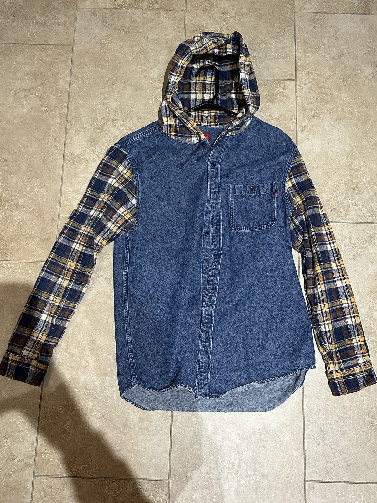 Supreme Hooded Flannel Shirt | Grailed