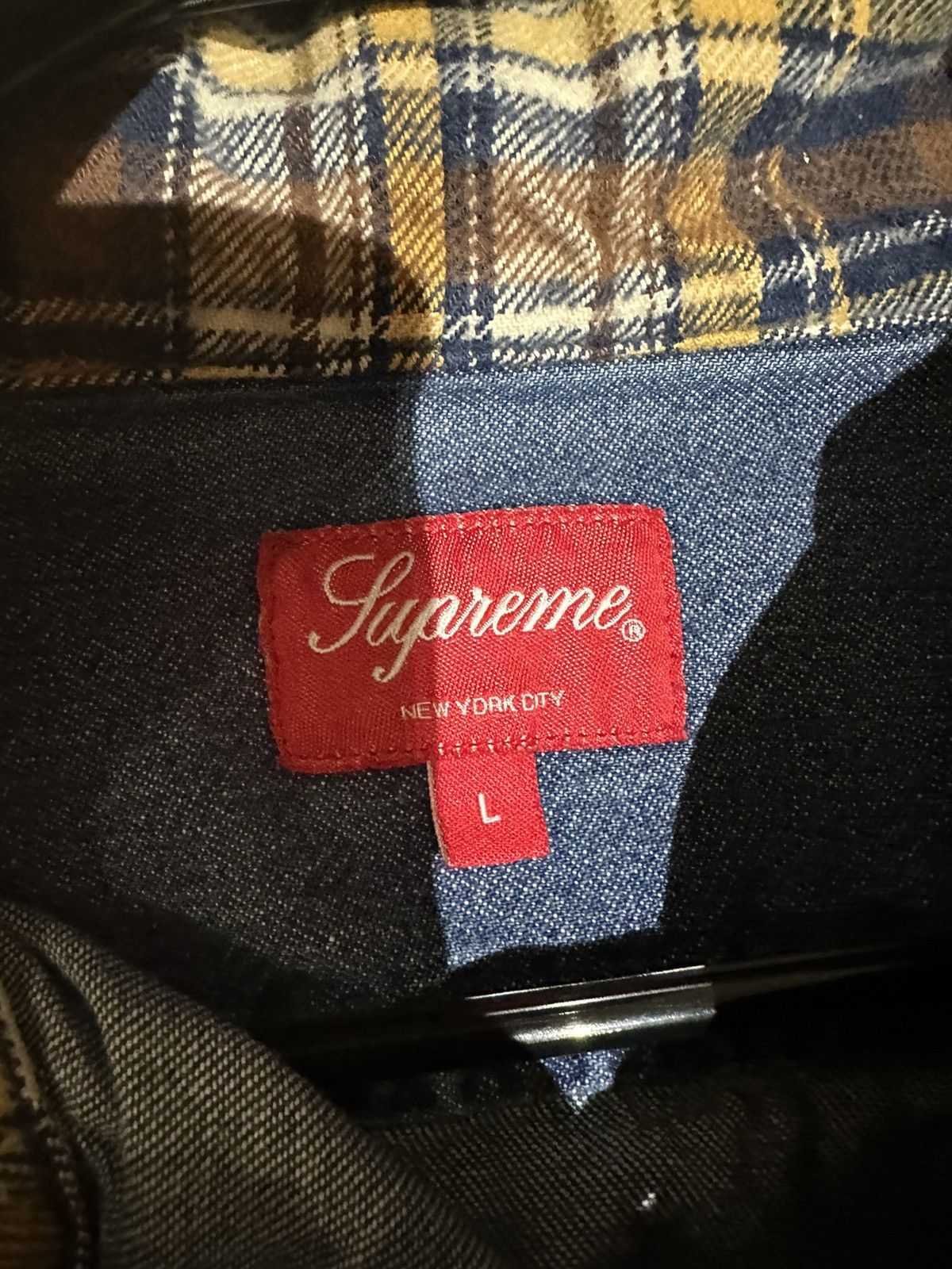 Supreme Supreme Hooded Flannel Denim F/W 13 Size US L / EU 52-54 / 3 - 3 Thumbnail