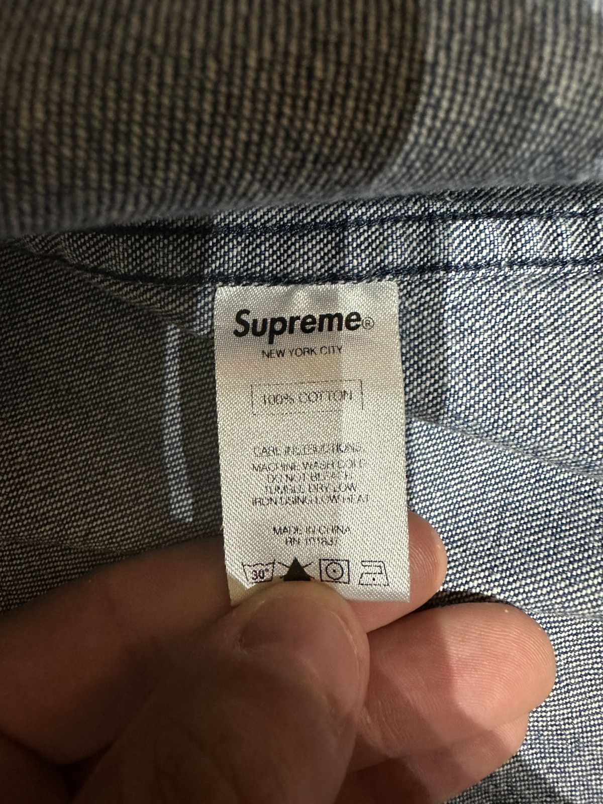 Supreme Supreme Hooded Flannel Denim F/W 13 Size US L / EU 52-54 / 3 - 4 Thumbnail