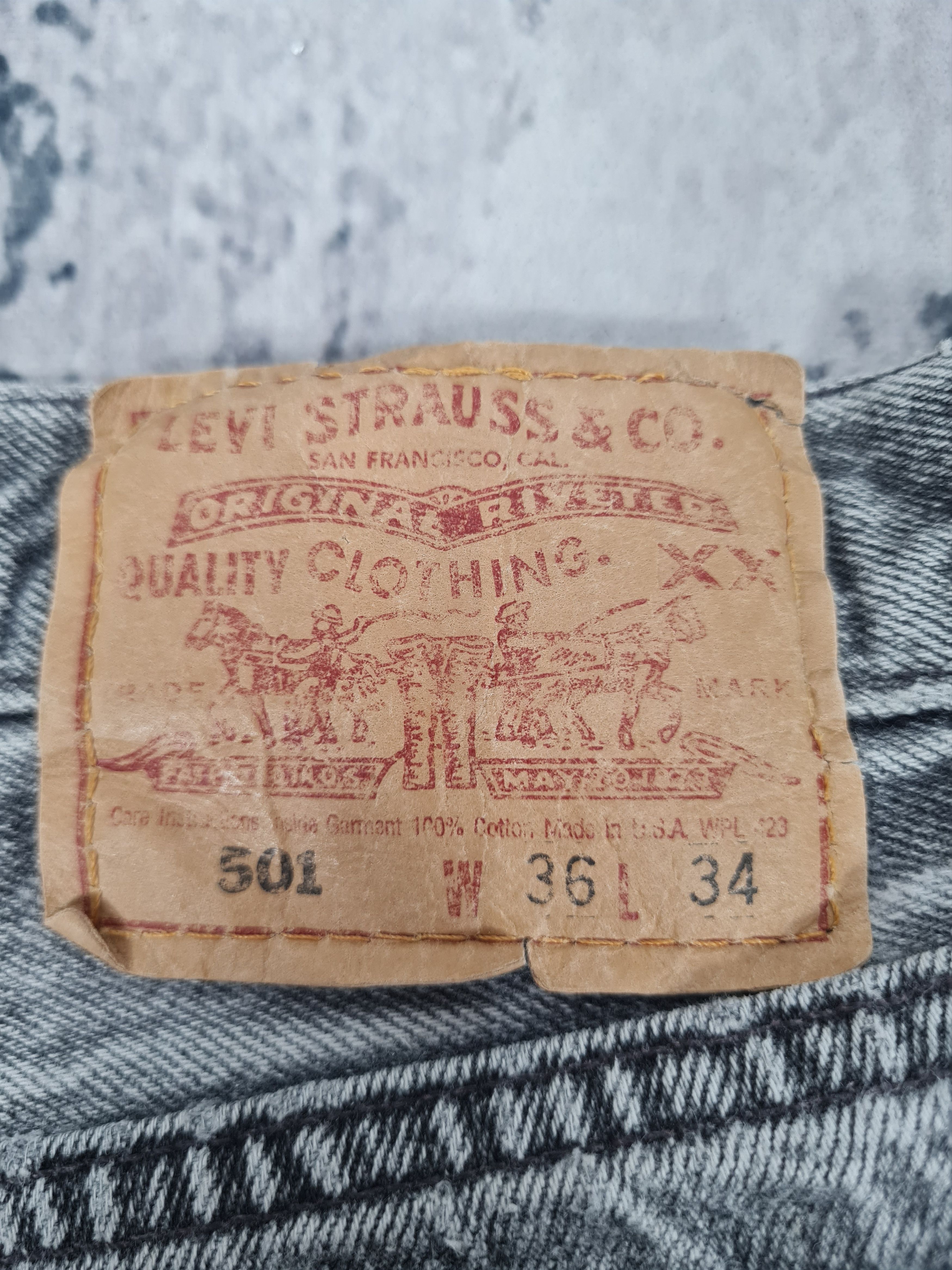 Levi's Vintage Clothing Vtg LEVIS 501 Faded Stonewash Ripped Jeans L0300 Size 34x33 Size US 34 / EU 50 - 15 Thumbnail
