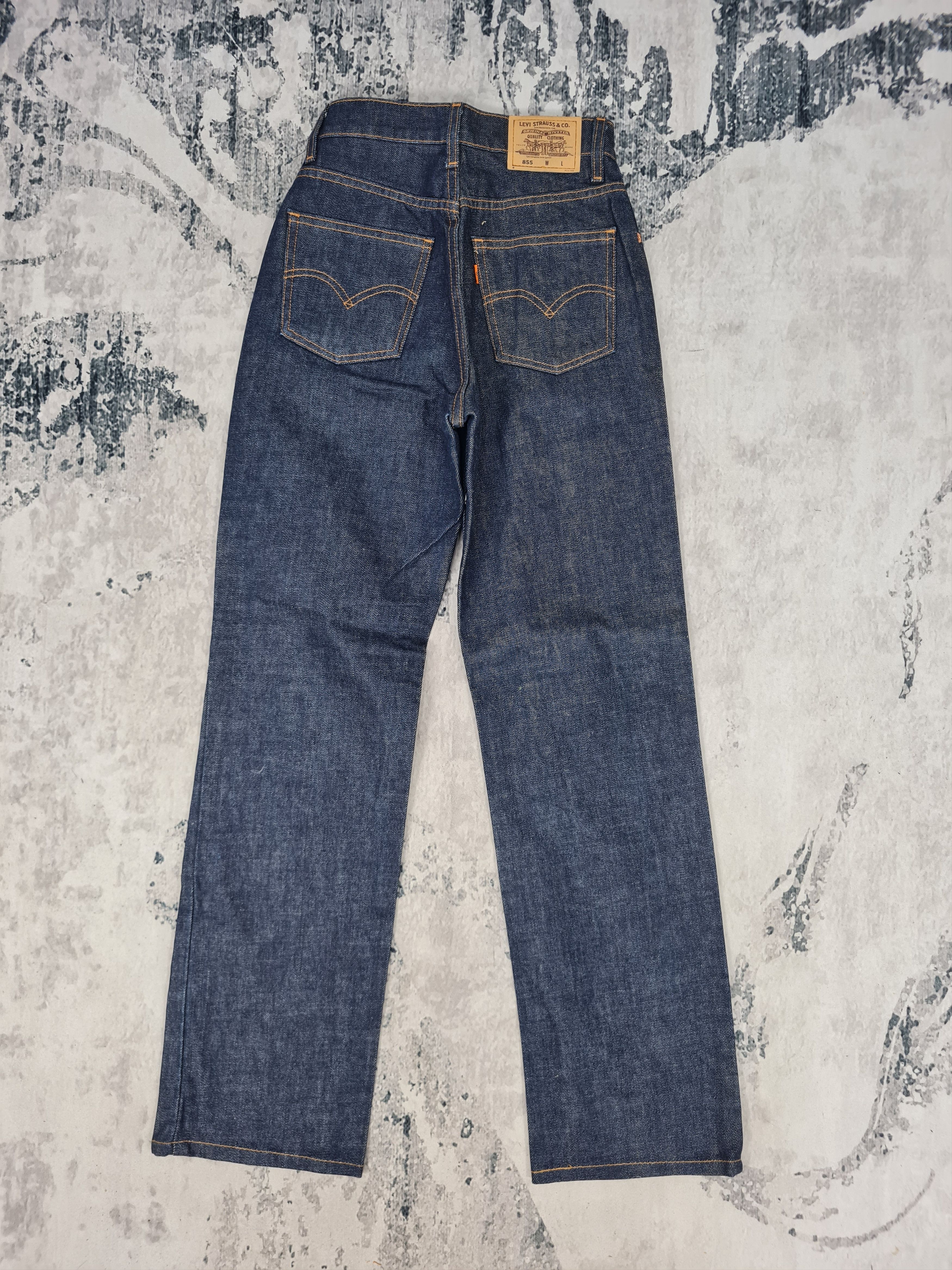 image of VTG Levis 855 High Rise Orange Tab Jeans L0305 Size 24X30 in Blue, Women's