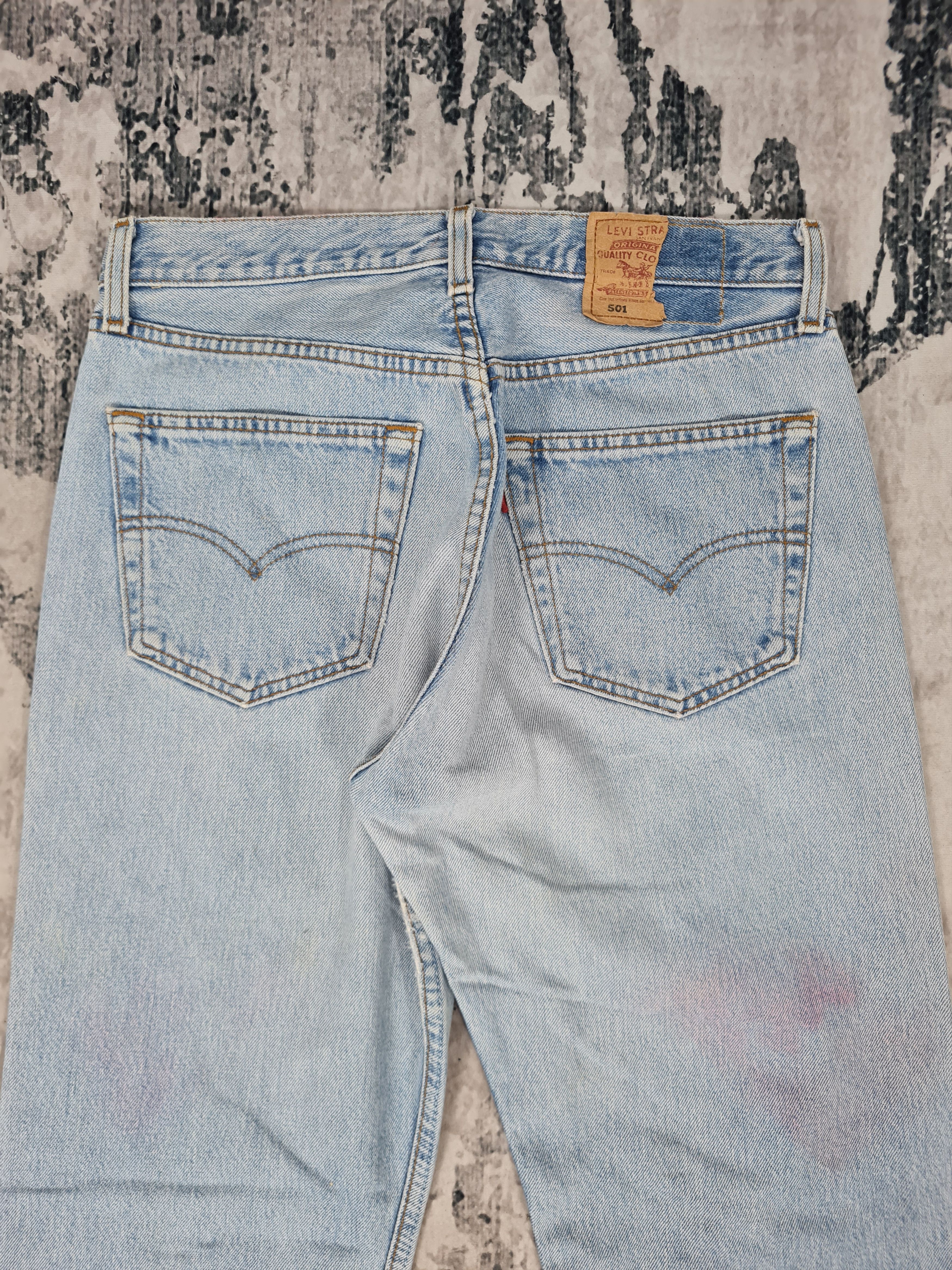 Levi's Vtg 90's LEVIS 501 Faded Distressed Jeans L0307 Size 30x30 Size US 30 / EU 46 - 9 Thumbnail