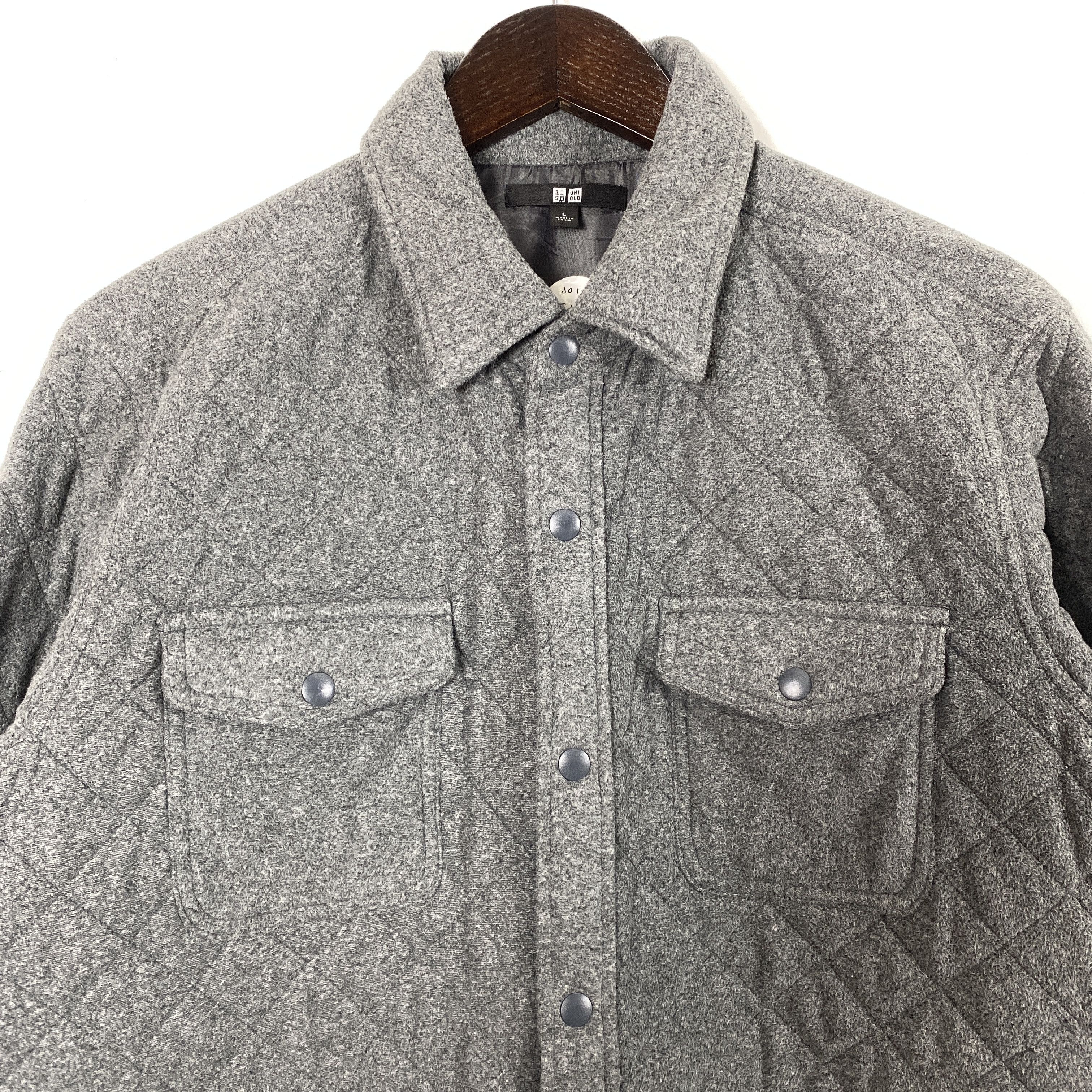 Japanese Brand × Uniqlo Uniqlo Wool Quilted Overshirt J0131 Size US L / EU 52-54 / 3 - 2 Thumbnail