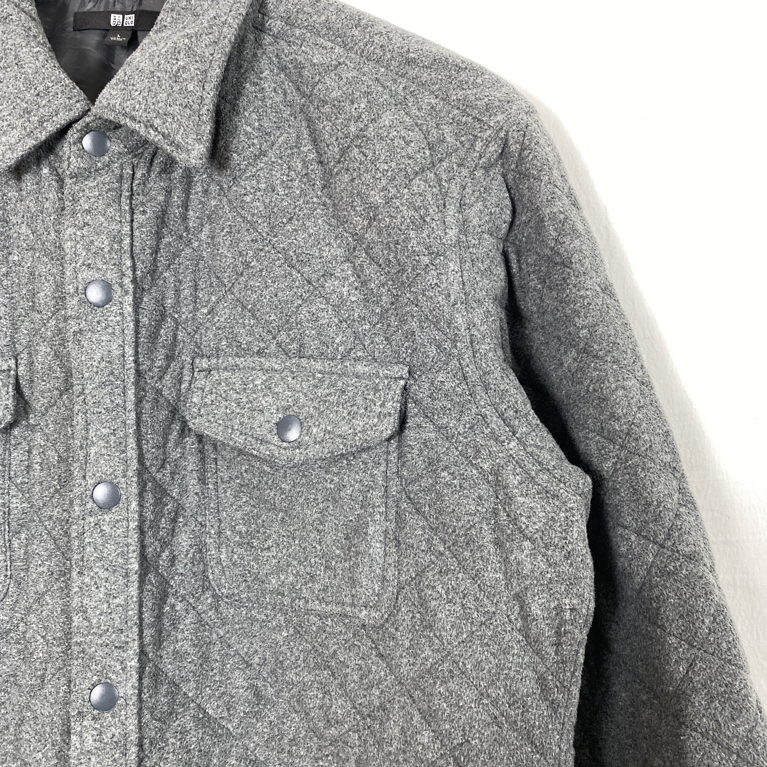 Japanese Brand × Uniqlo Uniqlo Wool Quilted Overshirt J0131 Size US L / EU 52-54 / 3 - 3 Thumbnail