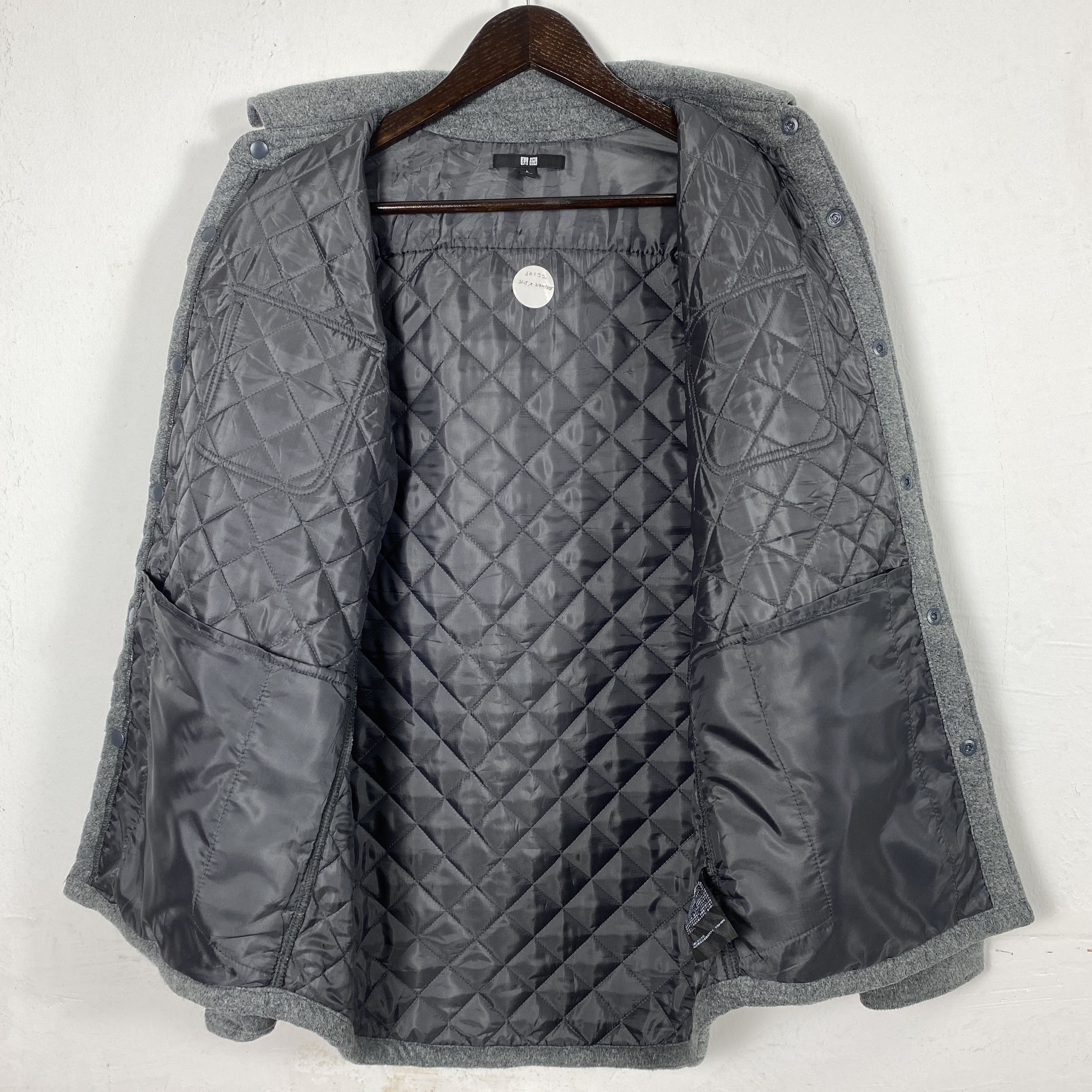 Japanese Brand × Uniqlo Uniqlo Wool Quilted Overshirt J0131 Size US L / EU 52-54 / 3 - 6 Thumbnail