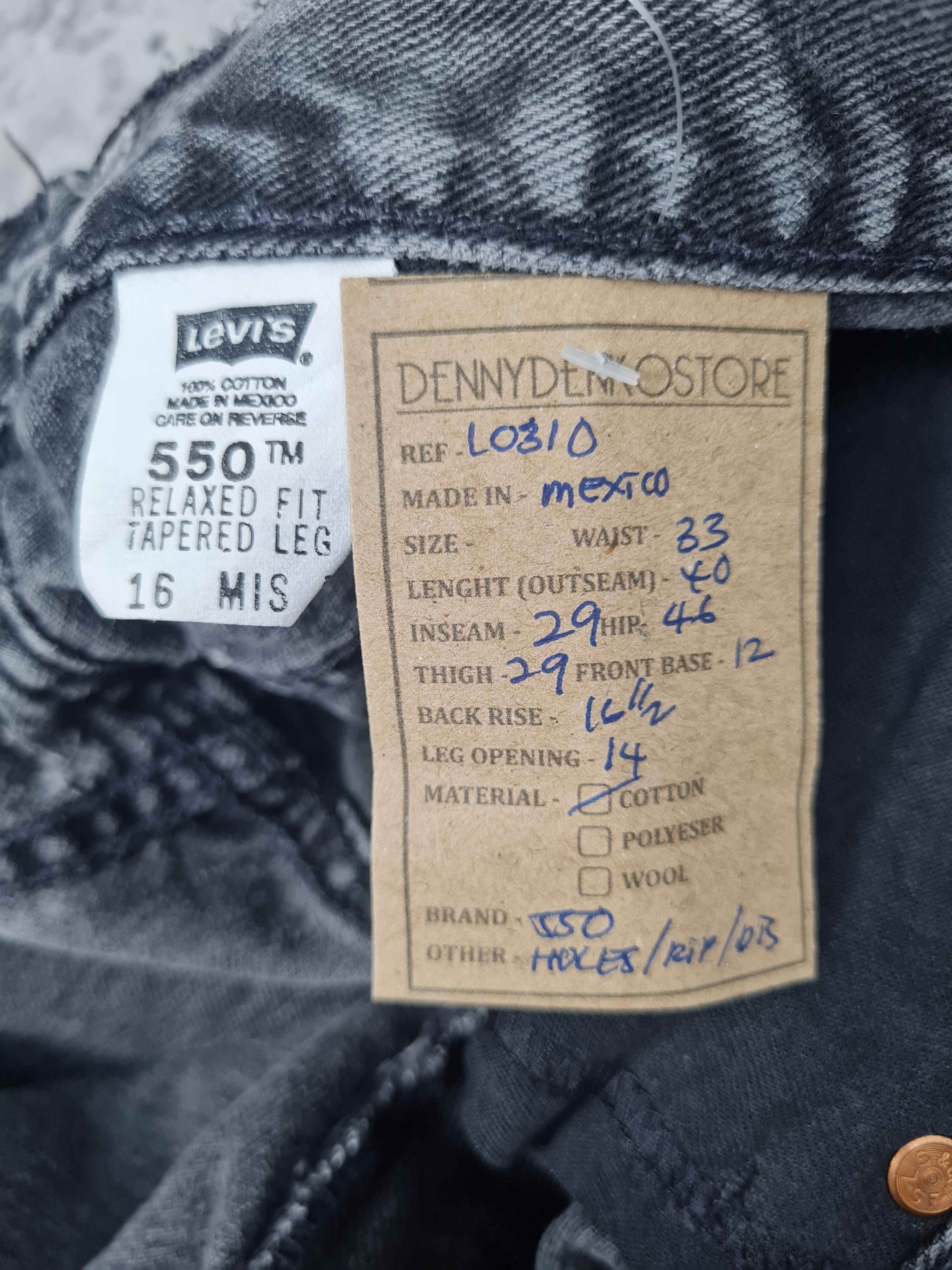 Levi's Vintage Clothing Vtg LEVIS 550 Faded Ripped Distressed Jeans L0310 Size 33x29 Size US 33 - 14 Thumbnail