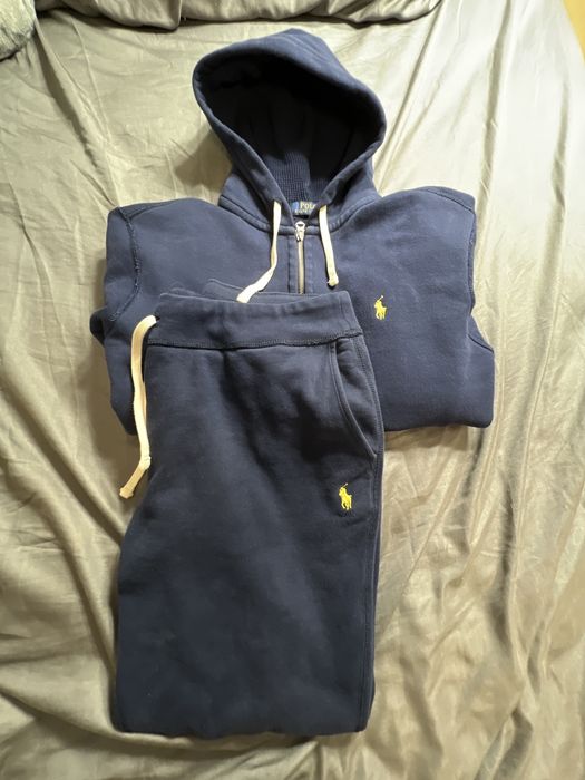 Blue polo sweat outlet suit