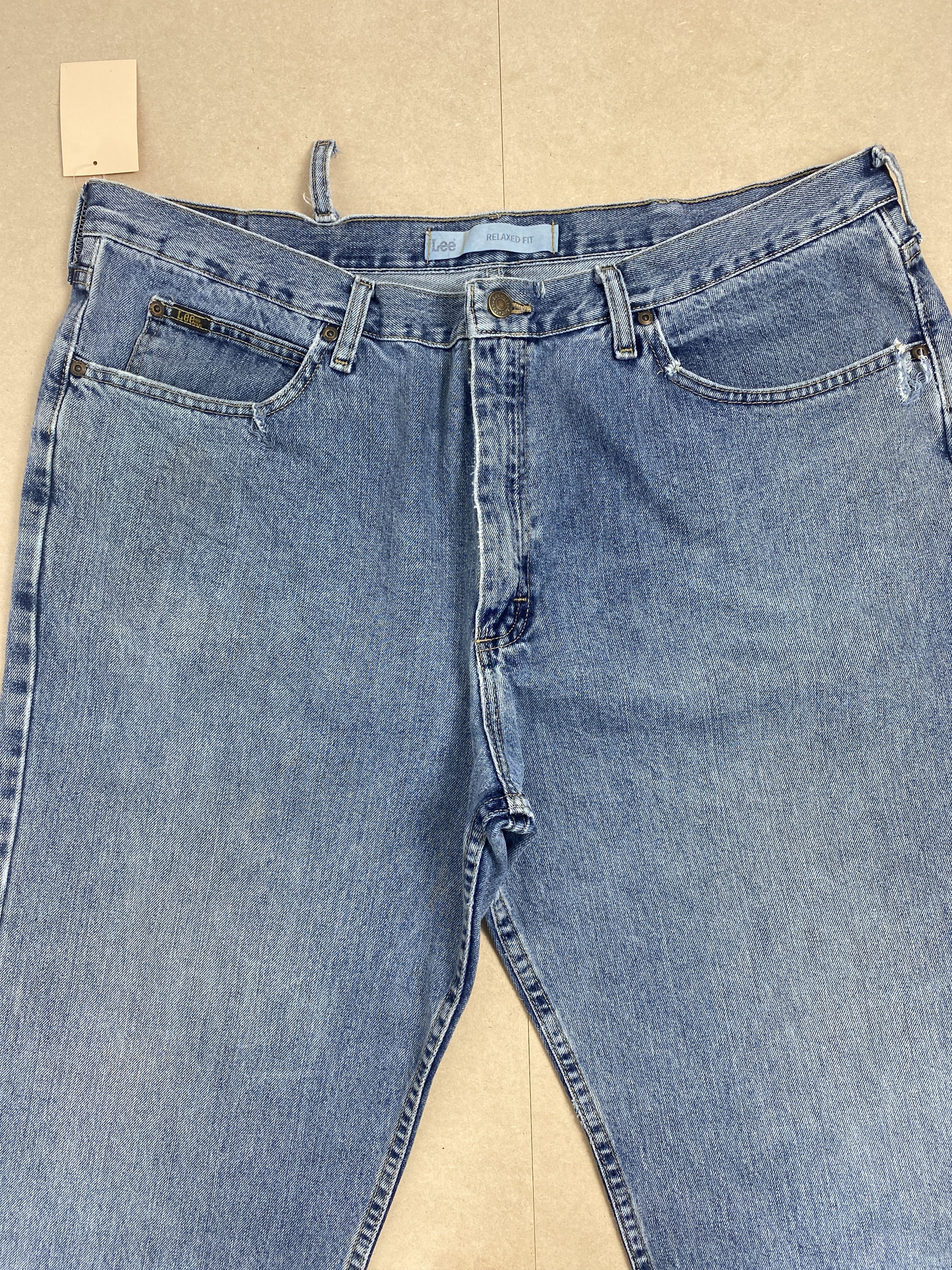 Lee Vintage Lee Straight Cut Distressed Mid Wash Jeans Size US 41 - 2 Thumbnail