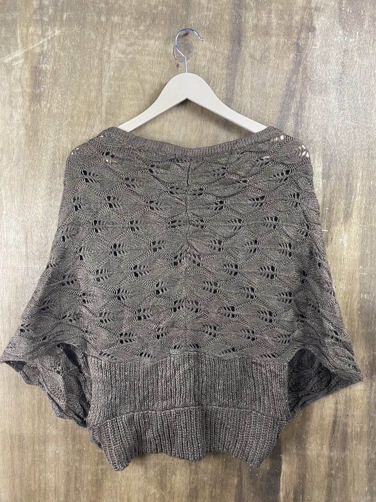 Homespun Knitwear × Japanese Brand Dualy japan crochet mesh net cardigan Knitwear #Z055 Size M / US 6-8 / IT 42-44 - 9 Thumbnail