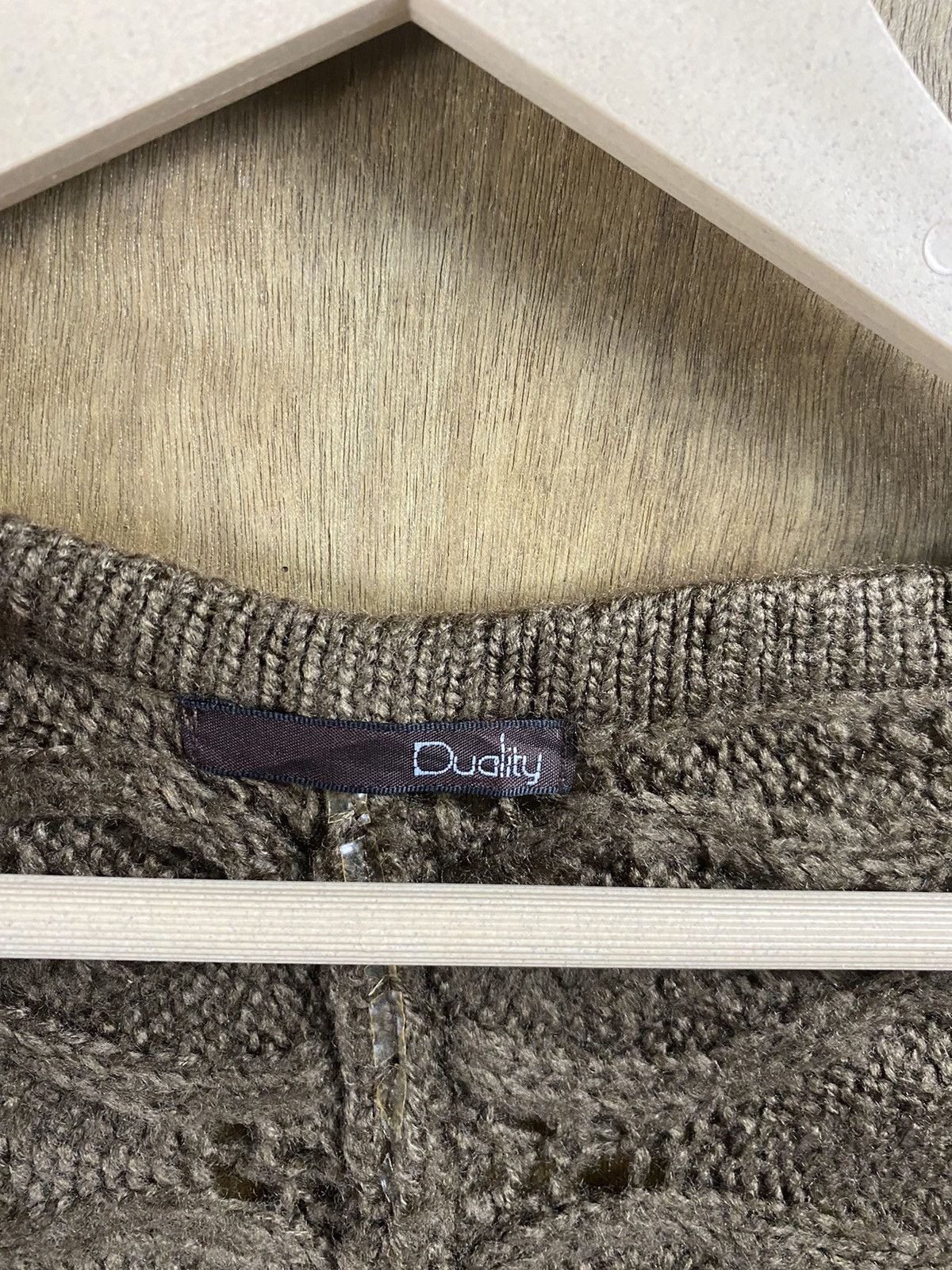 Homespun Knitwear × Japanese Brand Dualy japan crochet mesh net cardigan Knitwear #Z055 Size M / US 6-8 / IT 42-44 - 4 Thumbnail