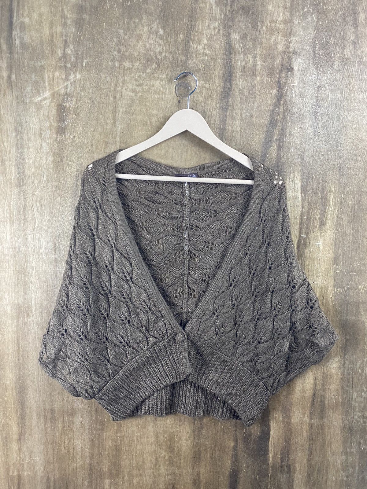 Dualy japan crochet mesh net cardigan Knitwear #Z055