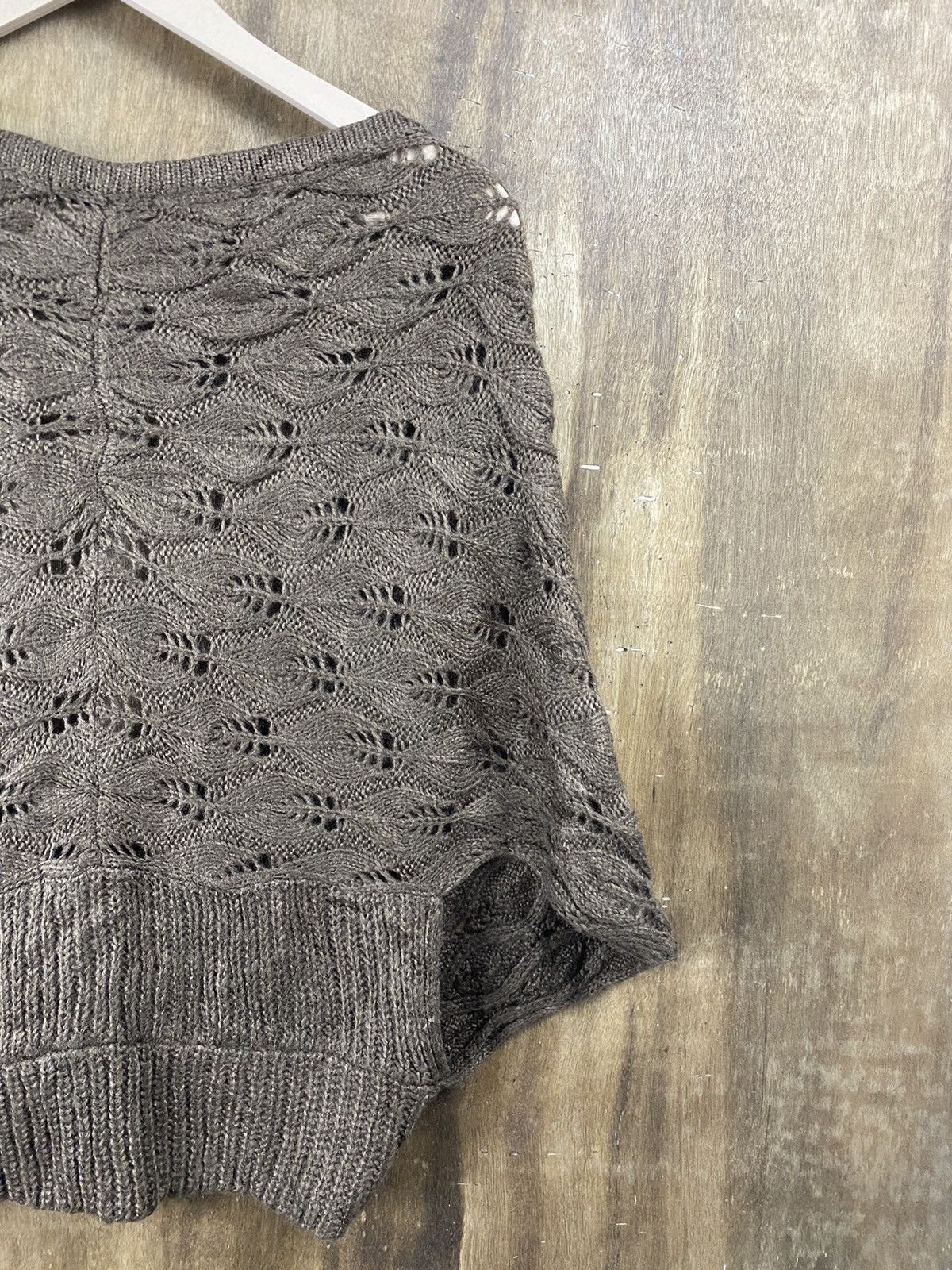 Homespun Knitwear × Japanese Brand Dualy japan crochet mesh net cardigan Knitwear #Z055 Size M / US 6-8 / IT 42-44 - 8 Thumbnail