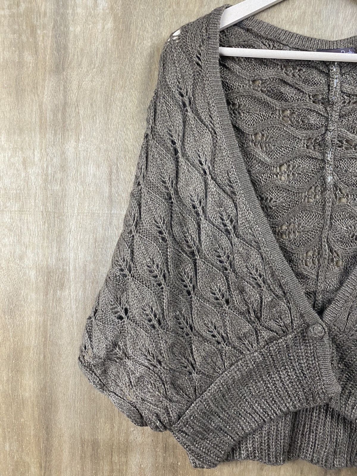 Homespun Knitwear × Japanese Brand Dualy japan crochet mesh net cardigan Knitwear #Z055 Size M / US 6-8 / IT 42-44 - 3 Thumbnail