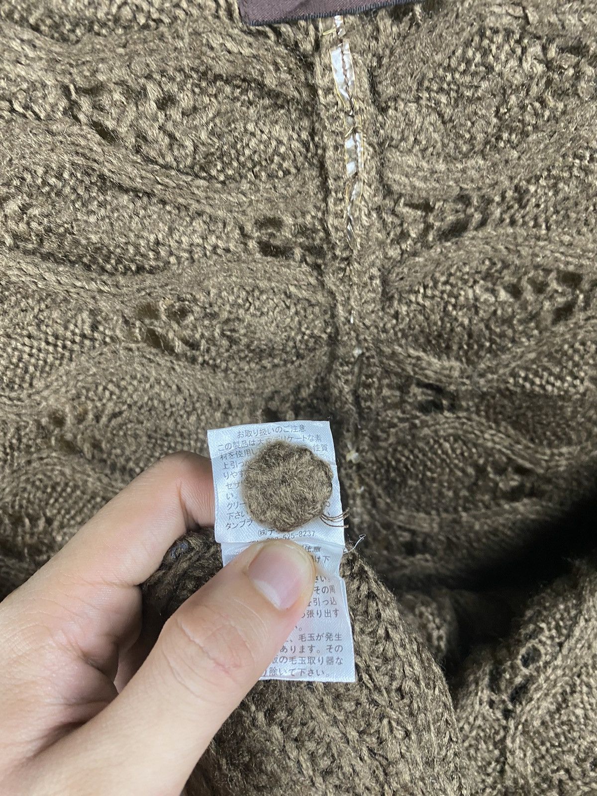 Homespun Knitwear × Japanese Brand Dualy japan crochet mesh net cardigan Knitwear #Z055 Size M / US 6-8 / IT 42-44 - 10 Thumbnail