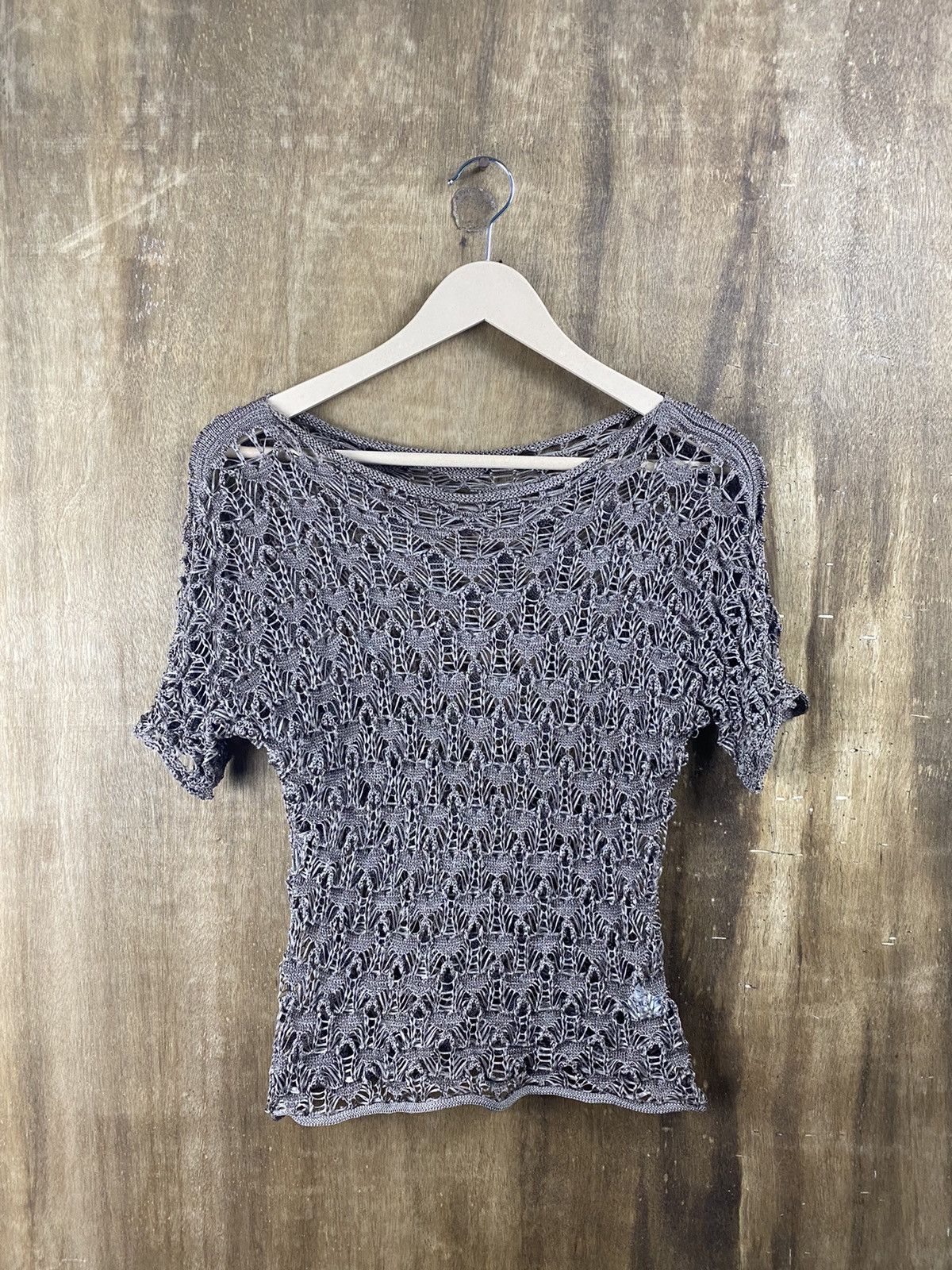 Homespun Knitwear × Japanese Brand Lis Crochet mesh net sexy Homespun Japanese Knitwear #Z058 Size S / US 4 / IT 40 - 1 Thumbnail