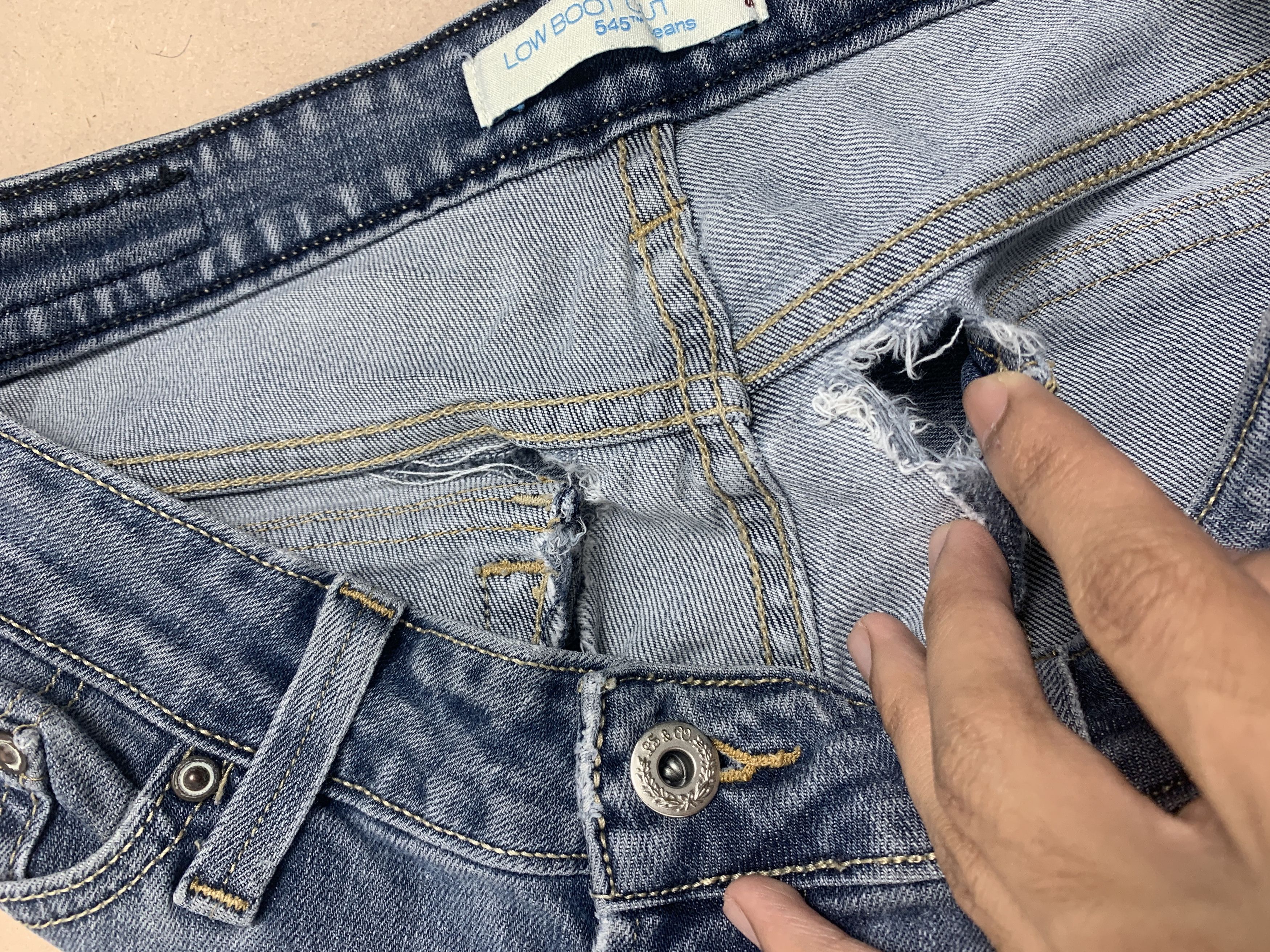 Levi's Vintage Levis 545 Boot Cut Distressed Faded Blue Wash Jeans Size 29" - 13 Thumbnail