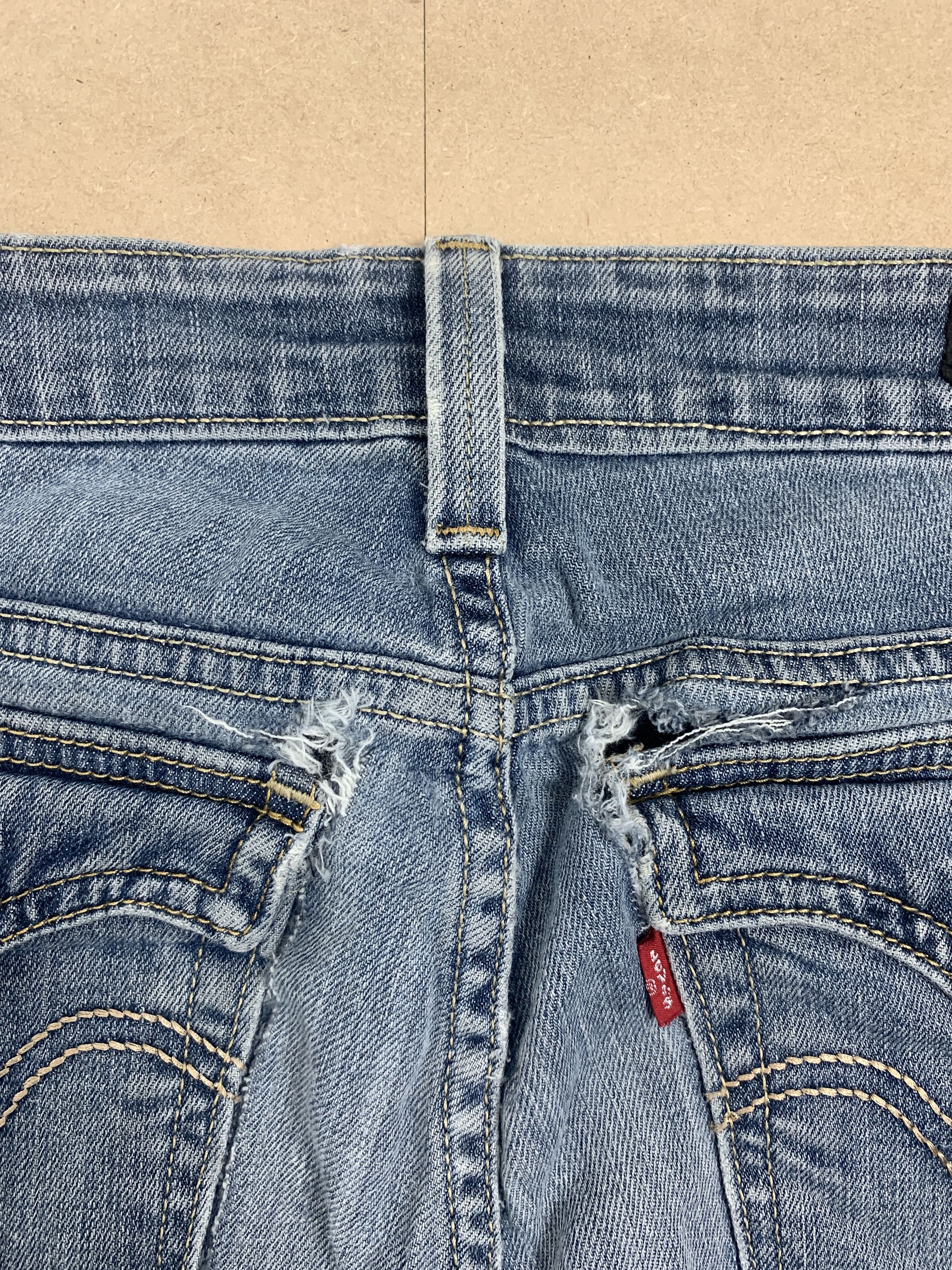 Levi's Vintage Levis 545 Boot Cut Distressed Faded Blue Wash Jeans Size 29" - 10 Thumbnail