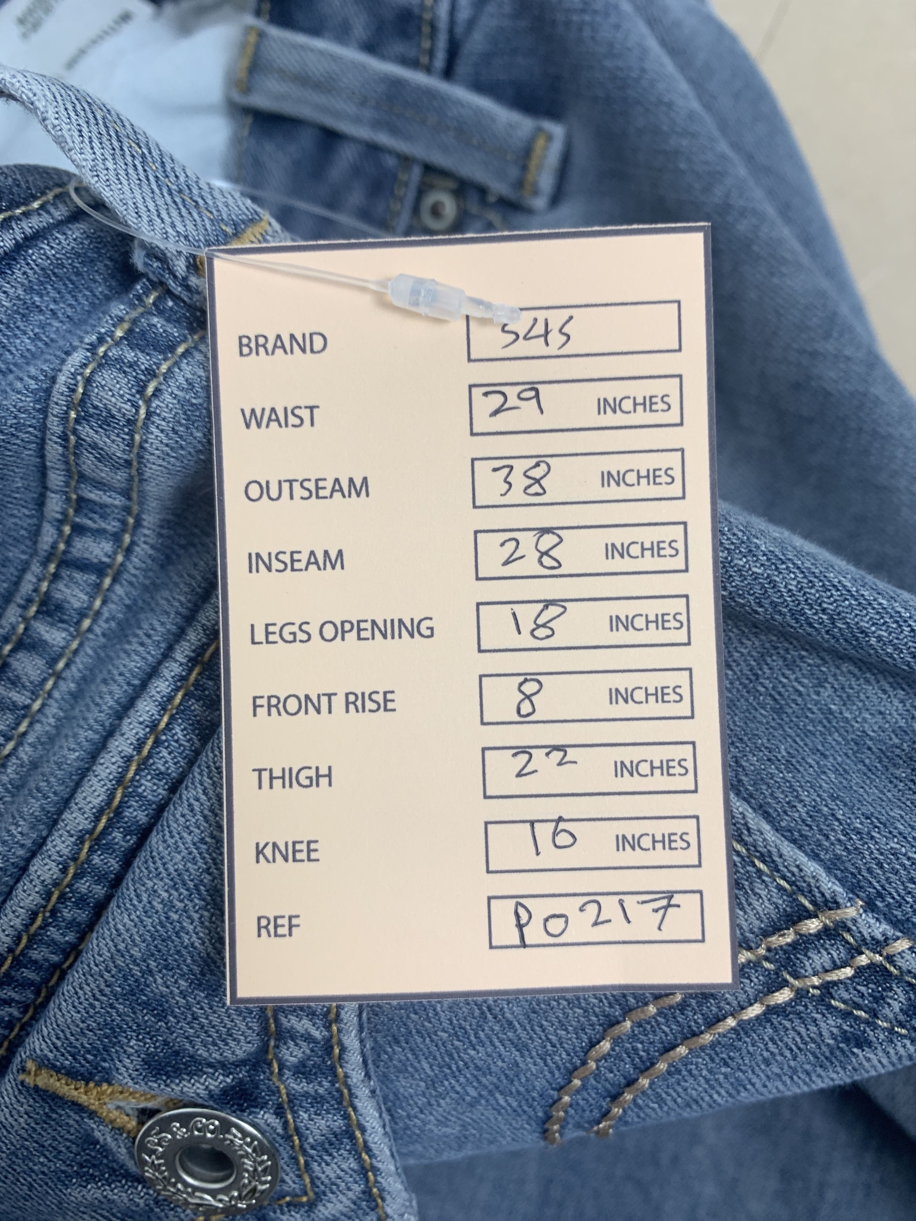 Levi's Vintage Levis 545 Boot Cut Distressed Faded Blue Wash Jeans Size 29" - 19 Thumbnail