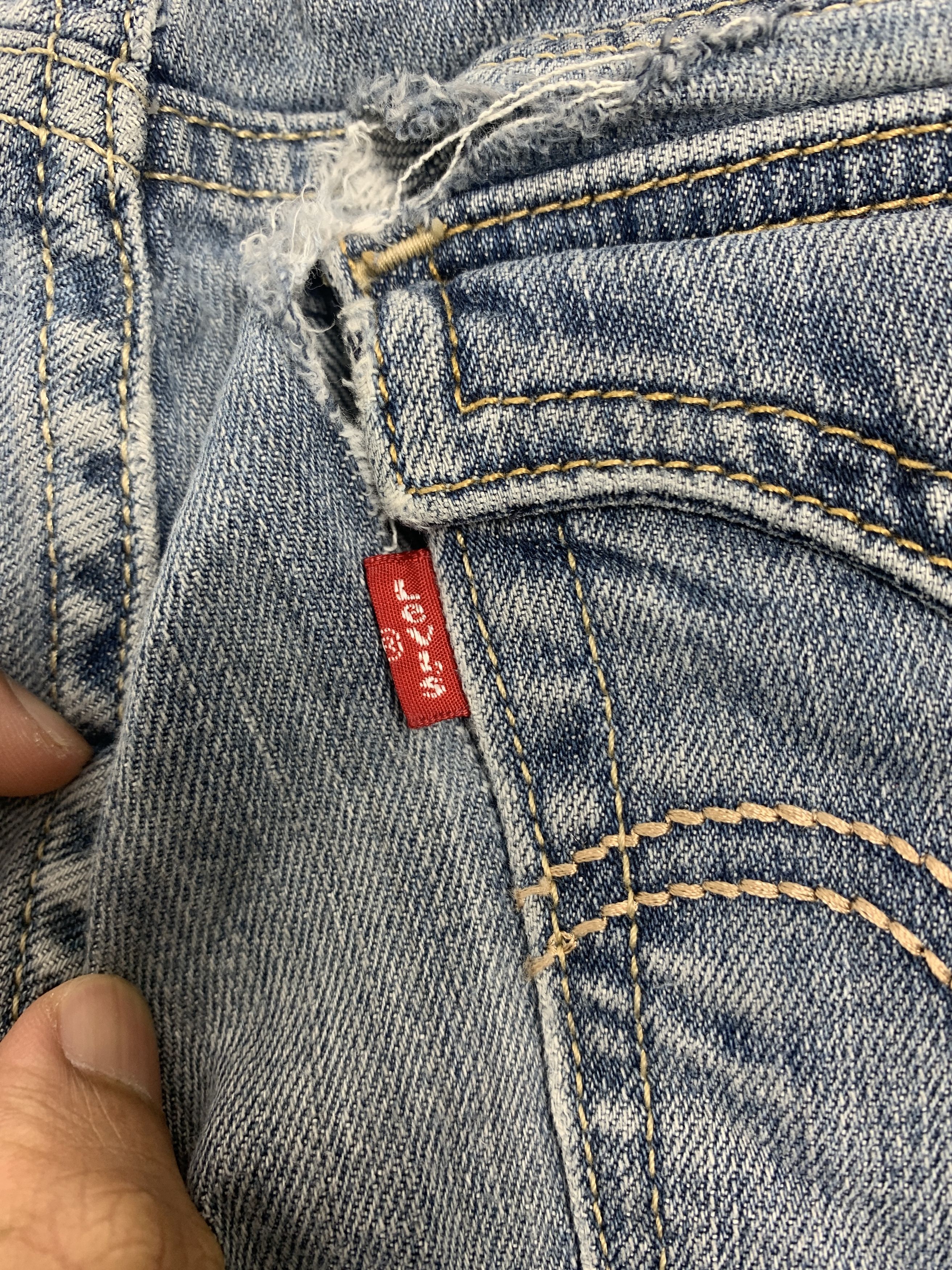 Levi's Vintage Levis 545 Boot Cut Distressed Faded Blue Wash Jeans Size 29" - 9 Thumbnail