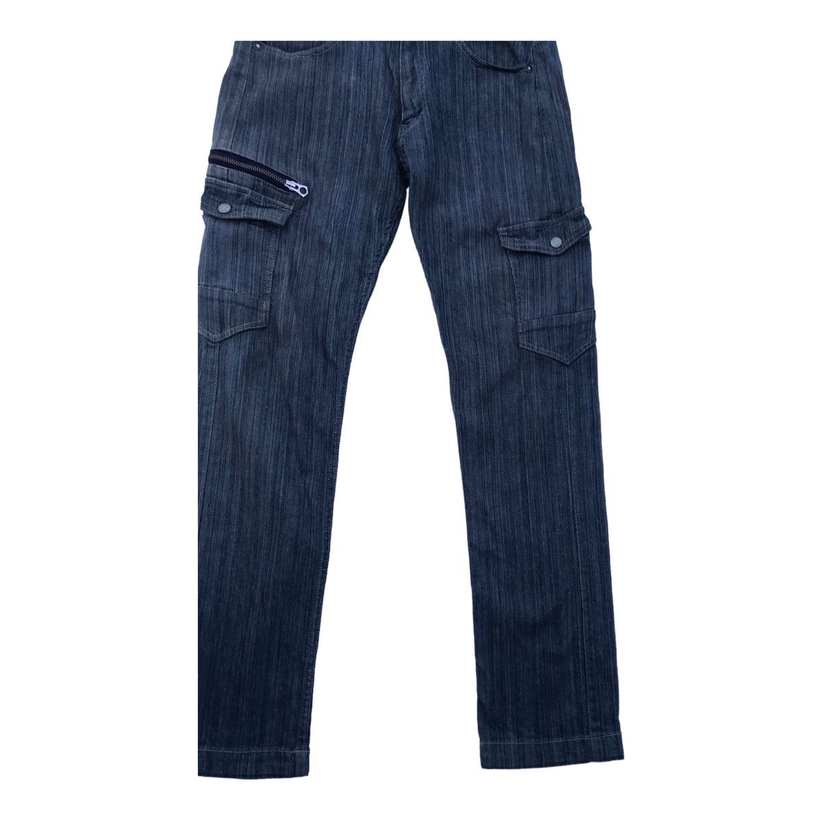 Japanese Brand Dogman Denim Tactical Cargo Sun Faded Pants Size US 30 / EU 46 - 2 Thumbnail