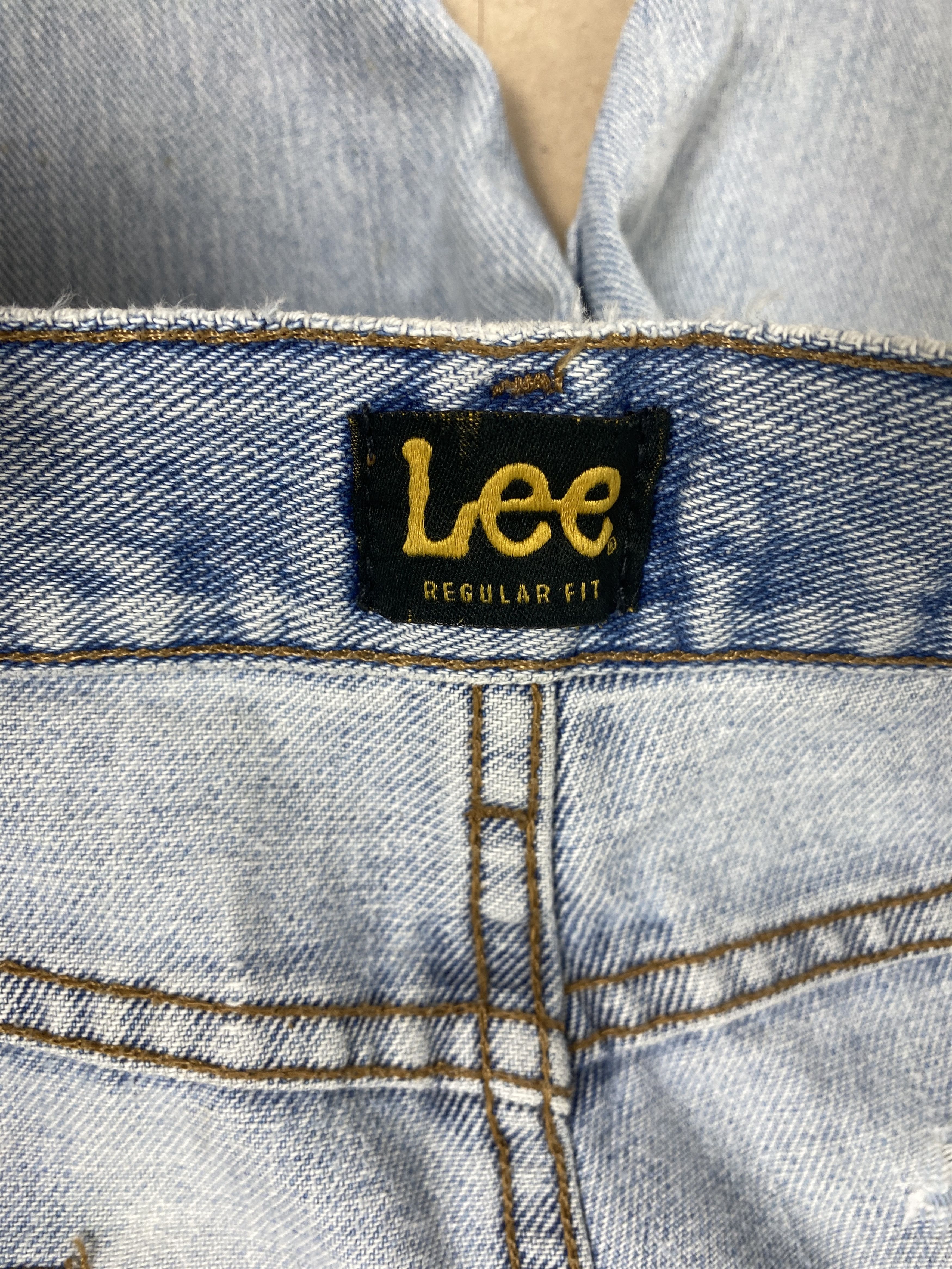Lee Vintage Lee Straight Cut Faded Light Wash Jeans P0436 Size US 39 - 10 Thumbnail