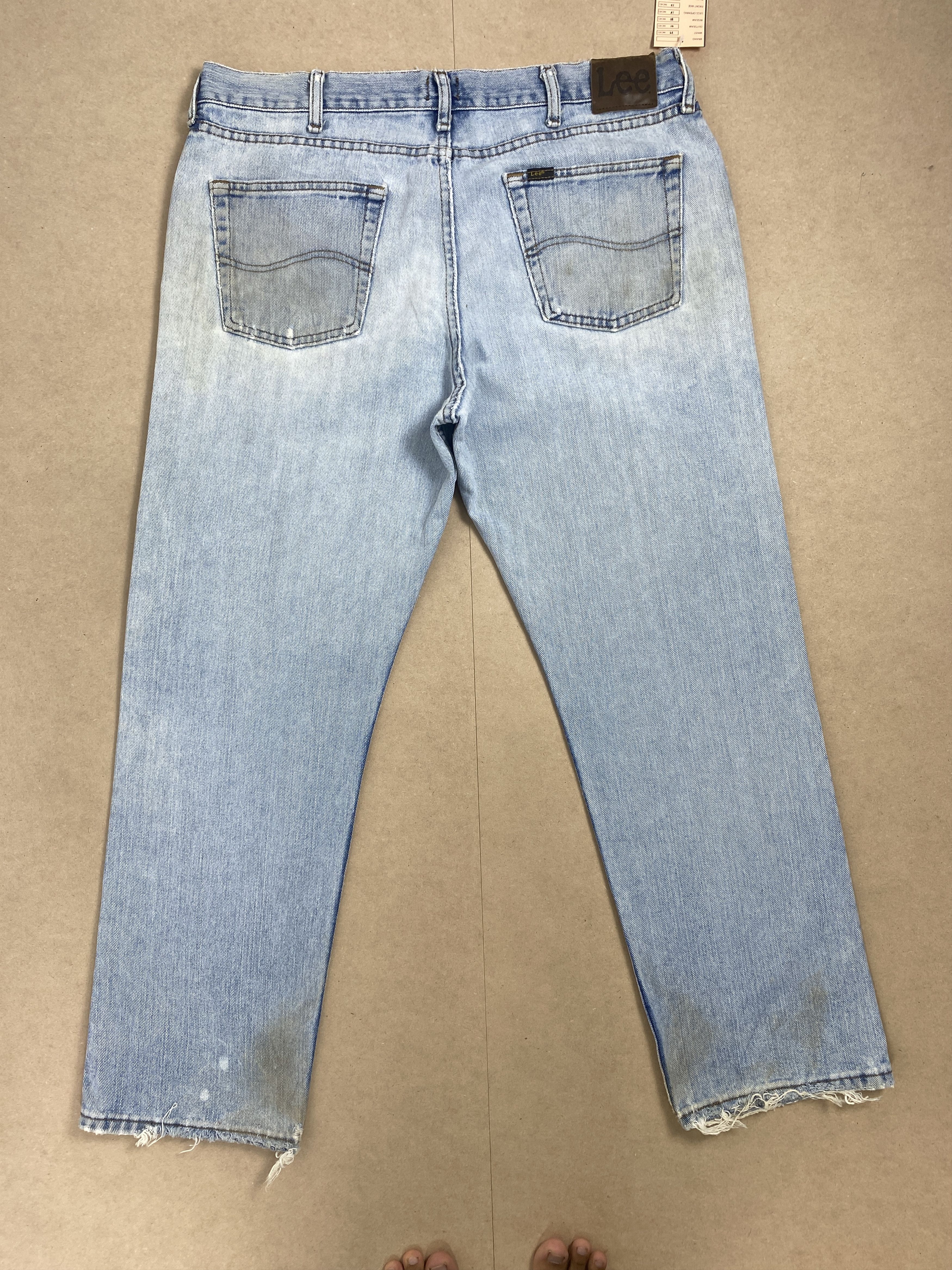 Lee Vintage Lee Straight Cut Faded Light Wash Jeans P0436 Size US 39 - 6 Thumbnail