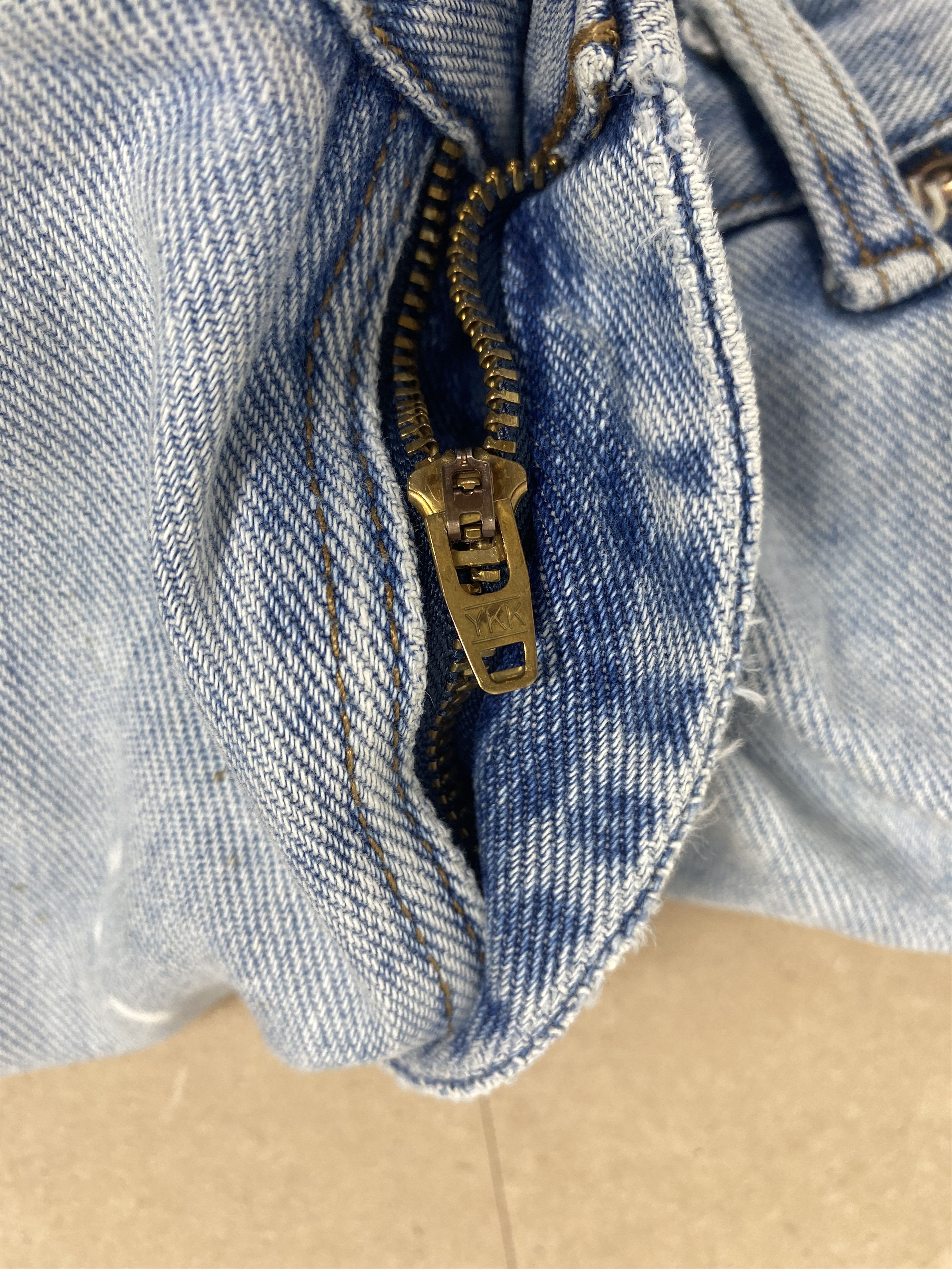 Lee Vintage Lee Straight Cut Faded Light Wash Jeans P0436 Size US 39 - 15 Thumbnail