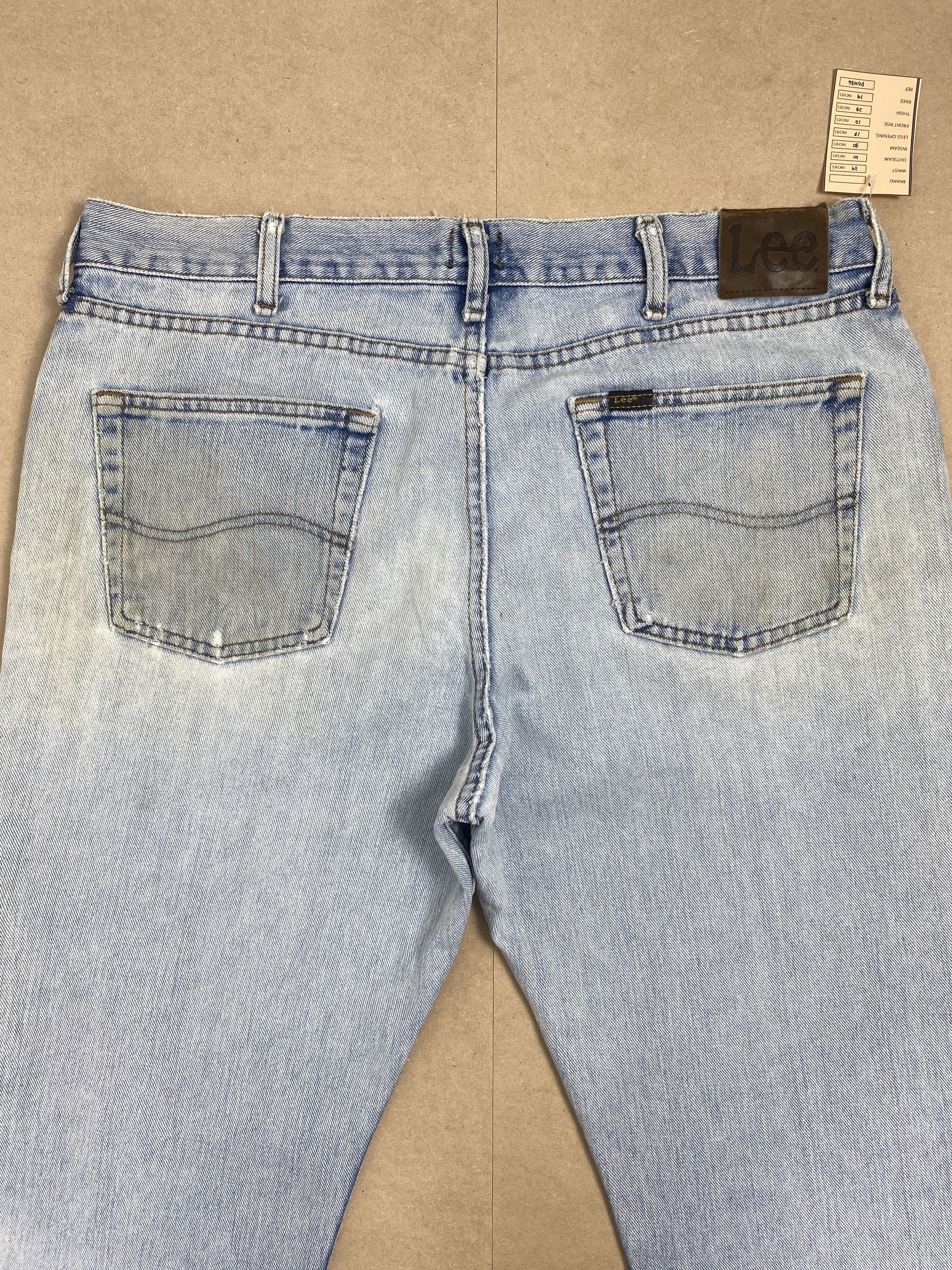 Lee Vintage Lee Straight Cut Faded Light Wash Jeans P0436 Size US 39 - 7 Thumbnail