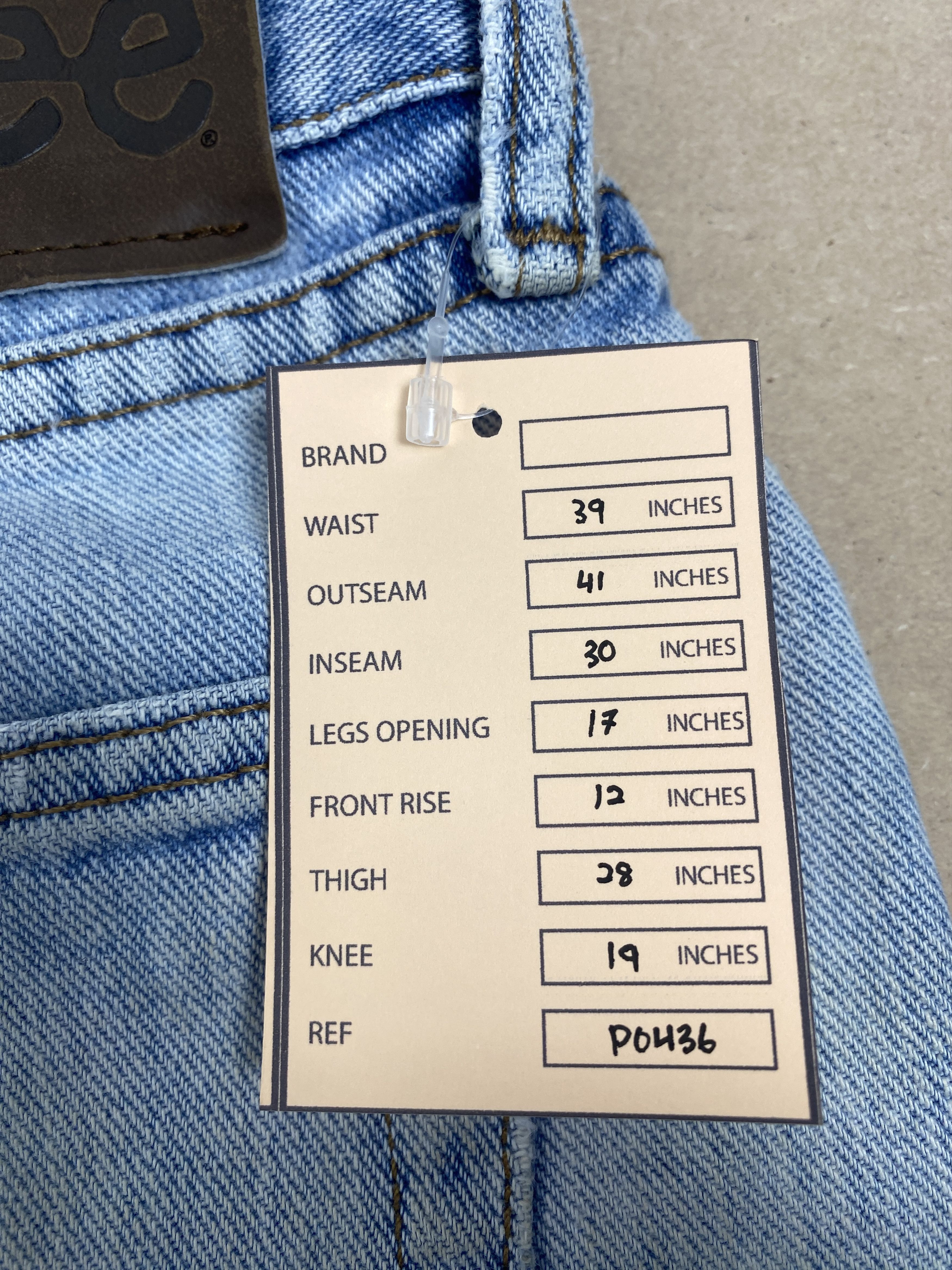 Lee Vintage Lee Straight Cut Faded Light Wash Jeans P0436 Size US 39 - 16 Thumbnail
