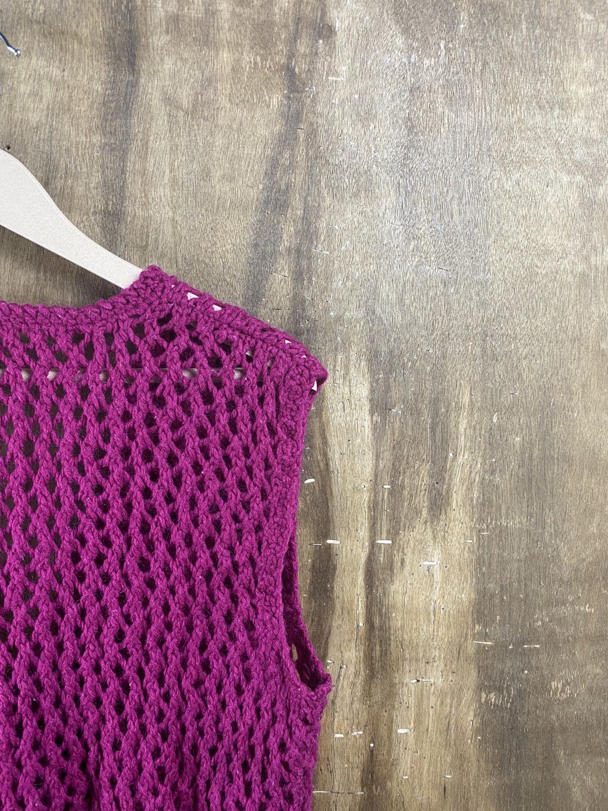 Handmade Japan crochet mesh net cardigan Homespun Knitwear #Z052 Size XS / US 0-2 / IT 36-38 - 7 Thumbnail