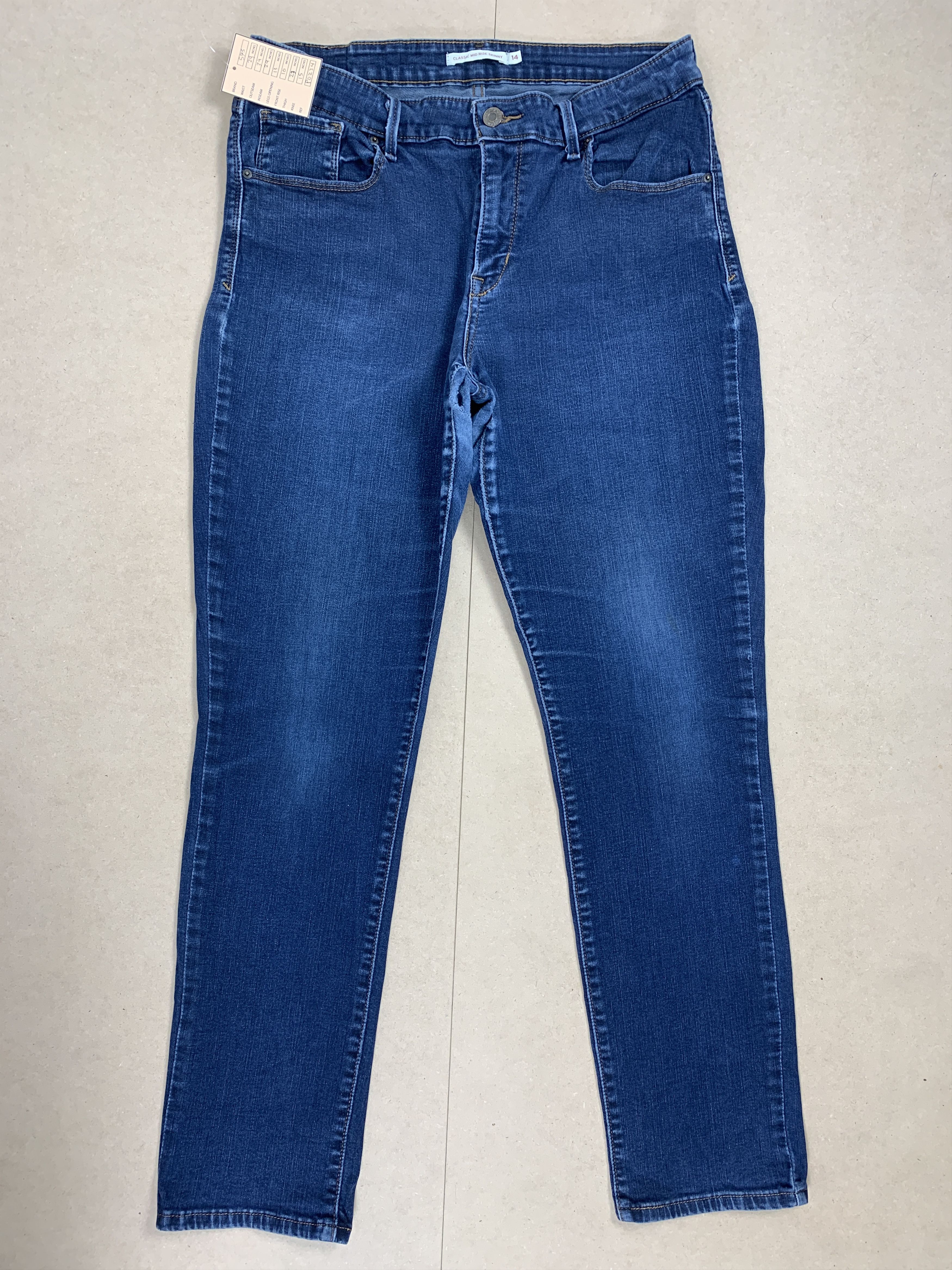 Levi's × Vintage Vintage Levis 575 Mid Rise Skinny Blue Jeans Size US 29 - 1 Thumbnail