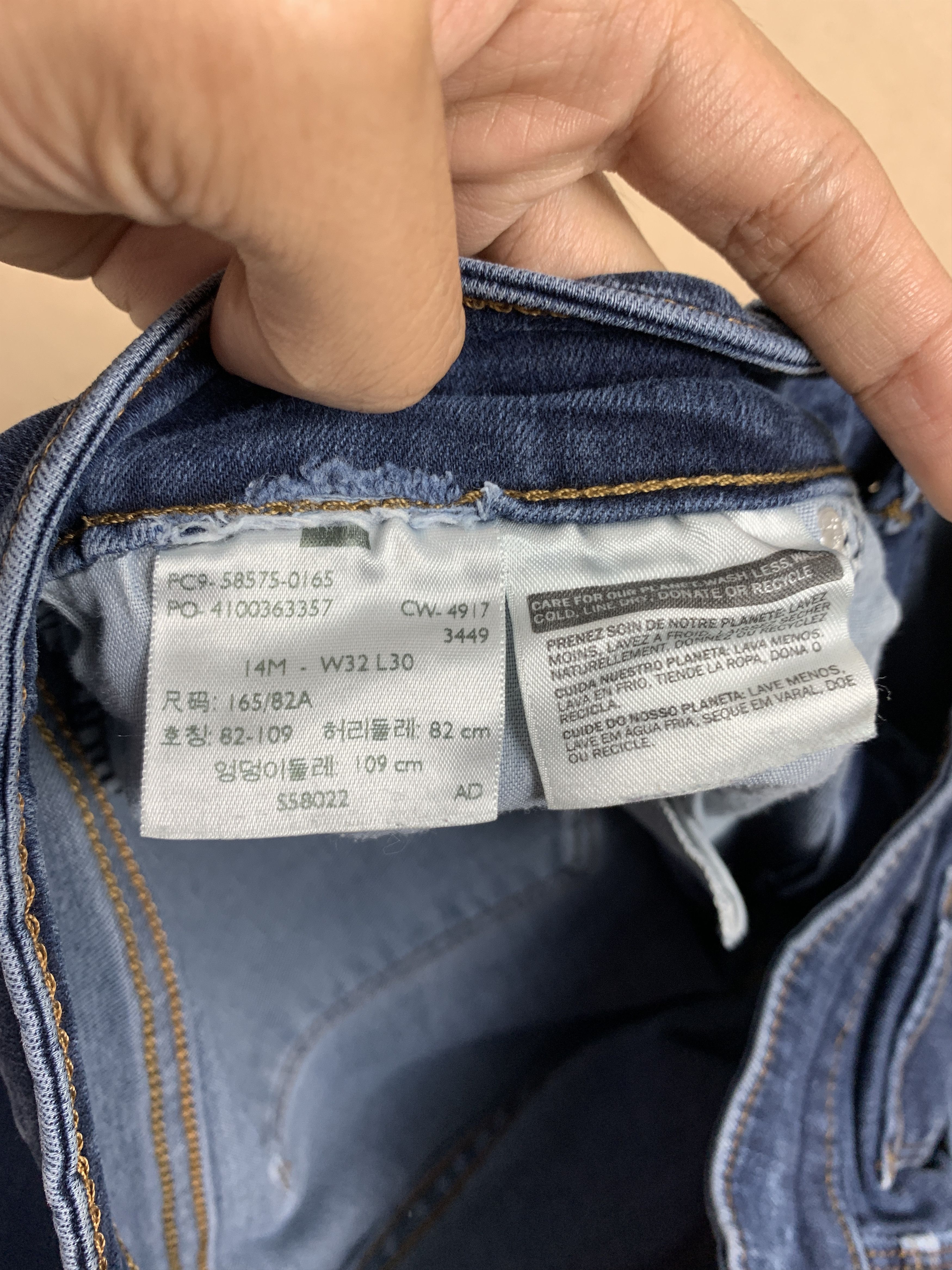 Levi's × Vintage Vintage Levis 575 Mid Rise Skinny Blue Jeans Size US 29 - 12 Thumbnail
