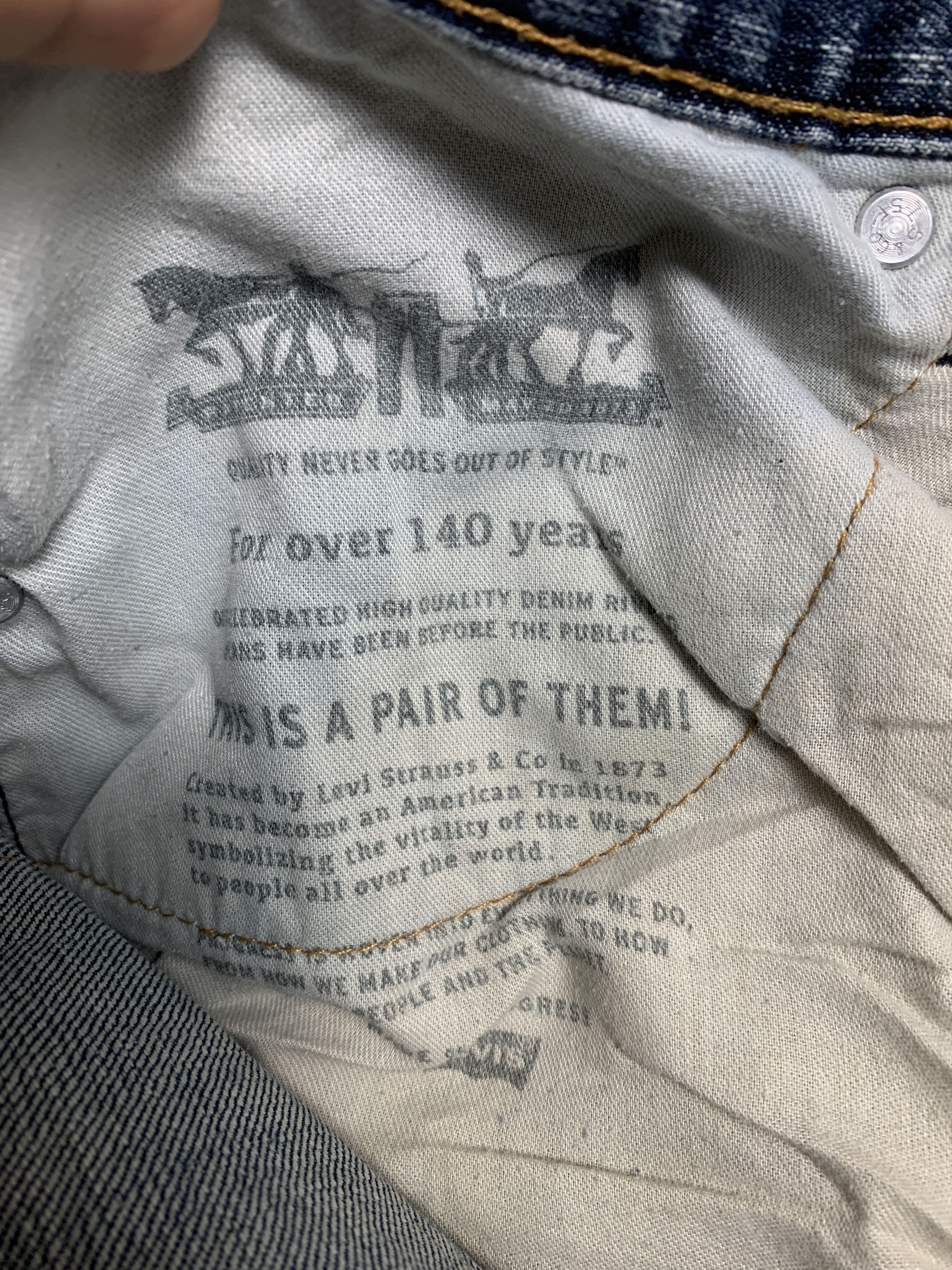 Levi's Vintage Levis 559 Straight Cut Distressed Blue Jeans Size US 32 / EU 48 - 14 Thumbnail