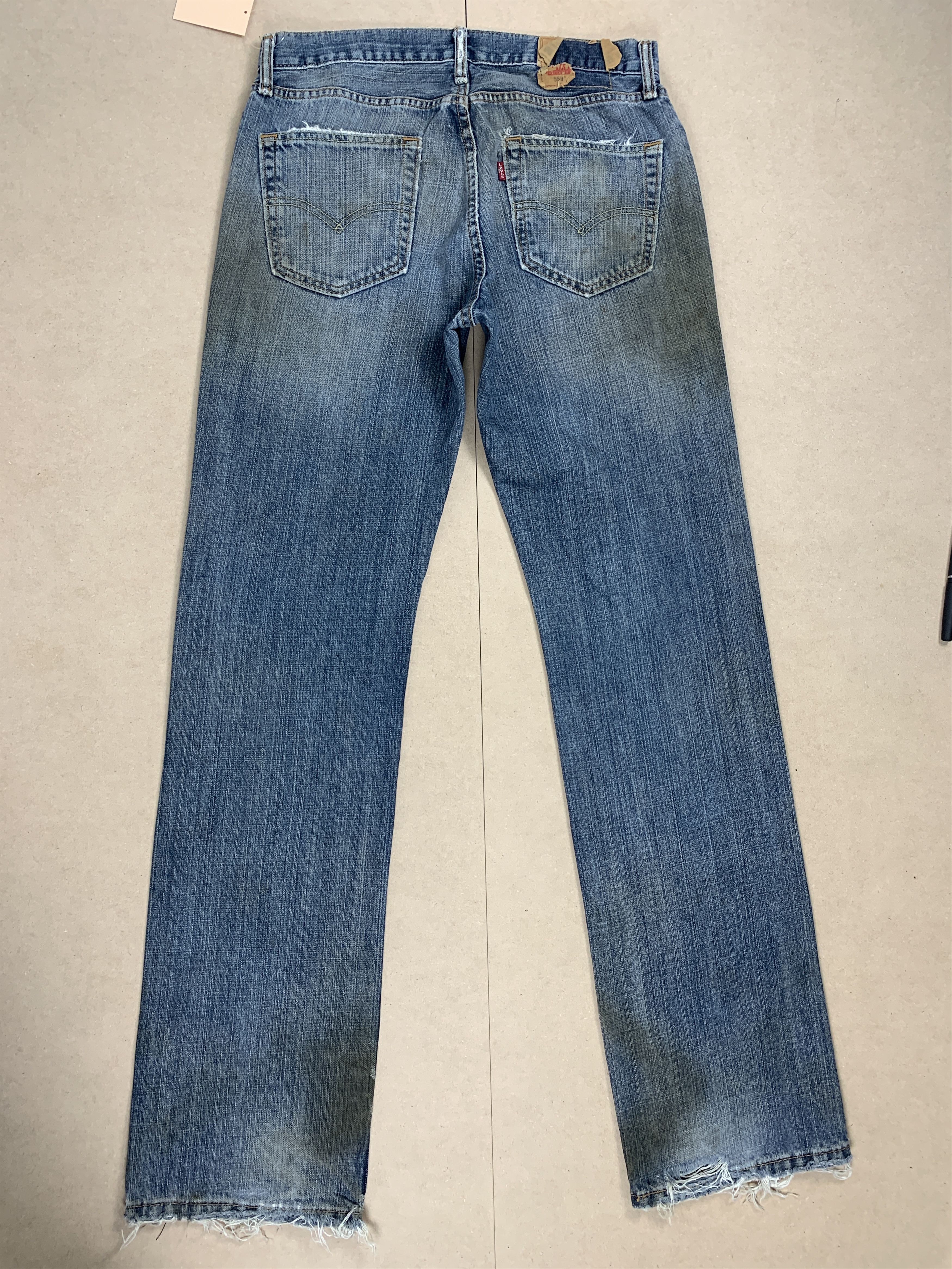 Levi's Vintage Levis 559 Straight Cut Distressed Blue Jeans Size US 32 / EU 48 - 8 Thumbnail