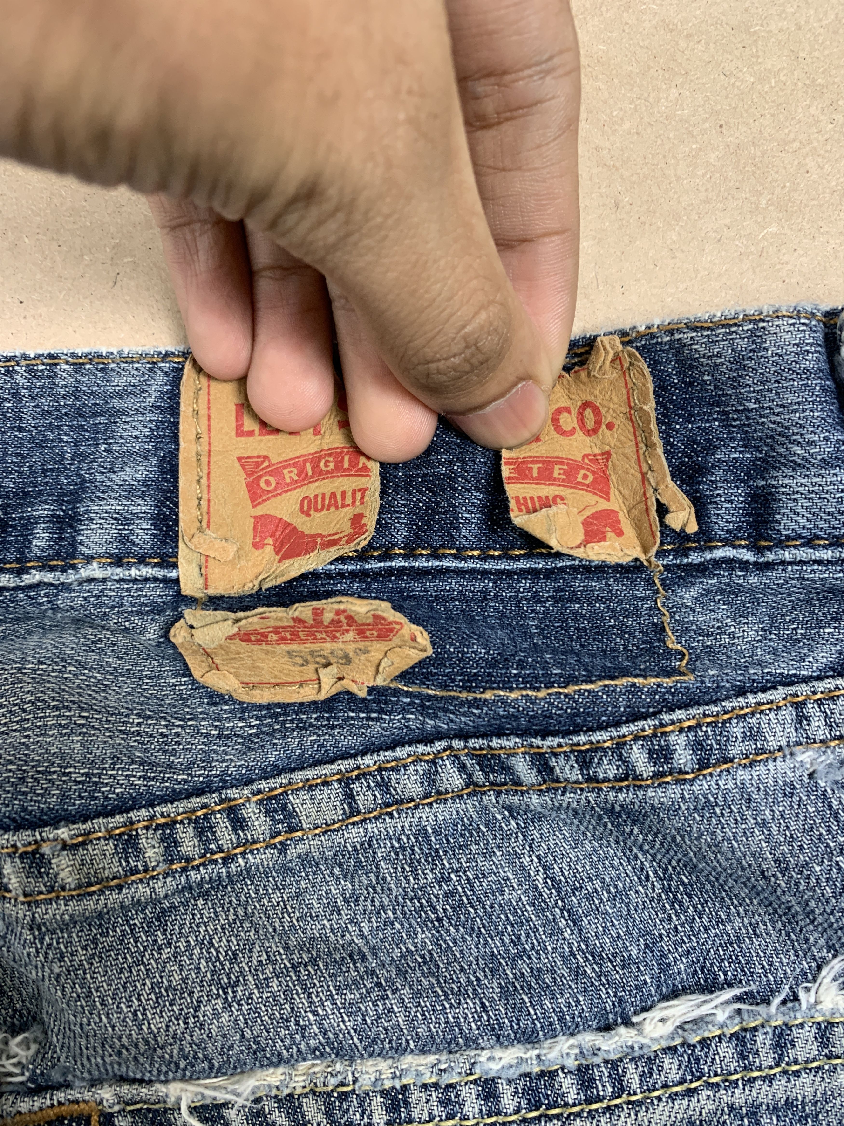 Levi's Vintage Levis 559 Straight Cut Distressed Blue Jeans Size US 32 / EU 48 - 10 Thumbnail