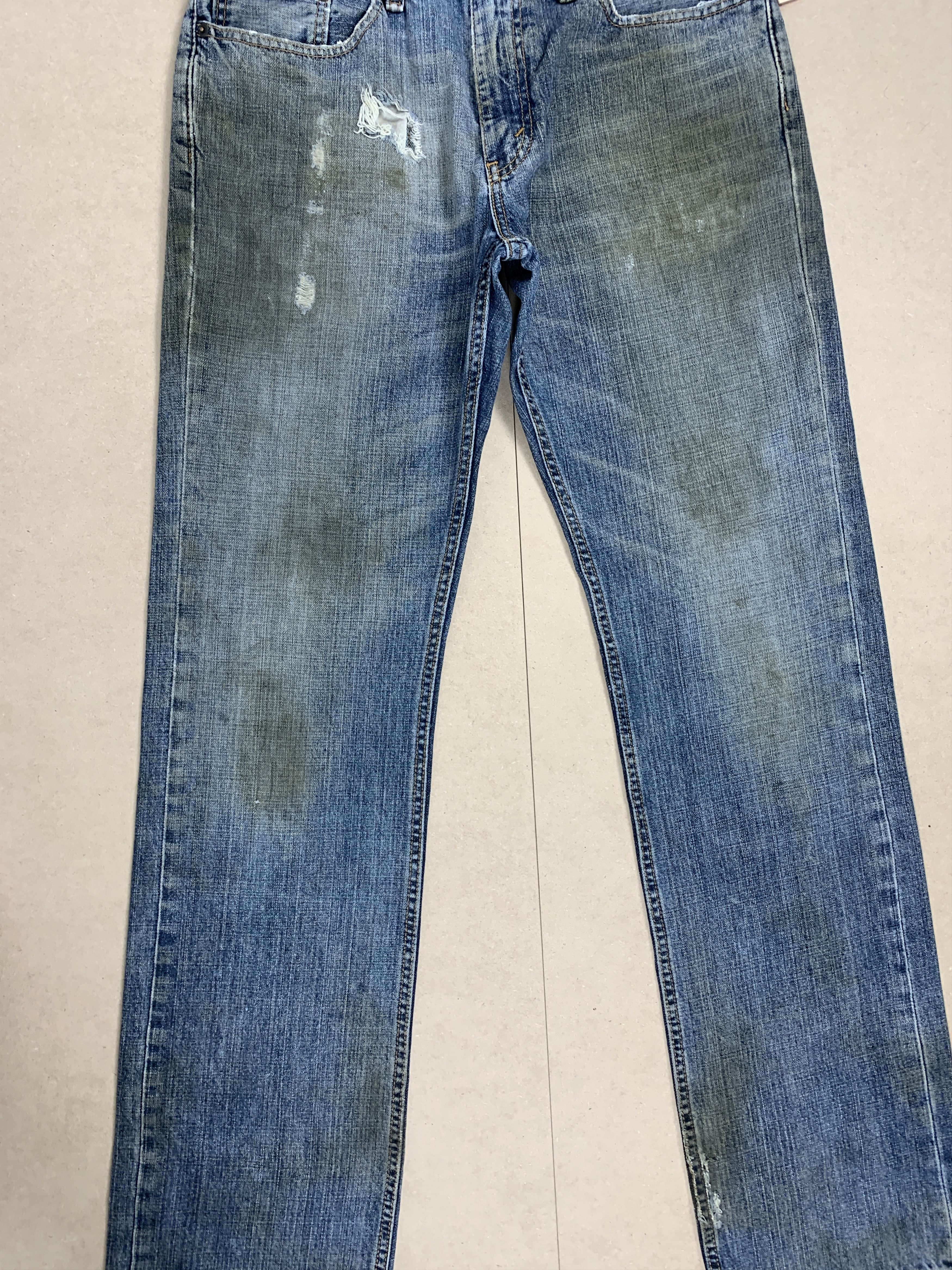 Levi's Vintage Levis 559 Straight Cut Distressed Blue Jeans Size US 32 / EU 48 - 4 Thumbnail