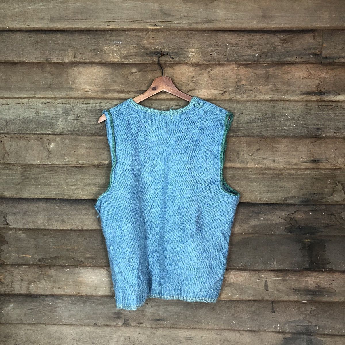 Homespun Knitwear × Japanese Brand Japanese Brand Blue crochet knitwear Vest #6871 Size US M / EU 48-50 / 2 - 6 Thumbnail