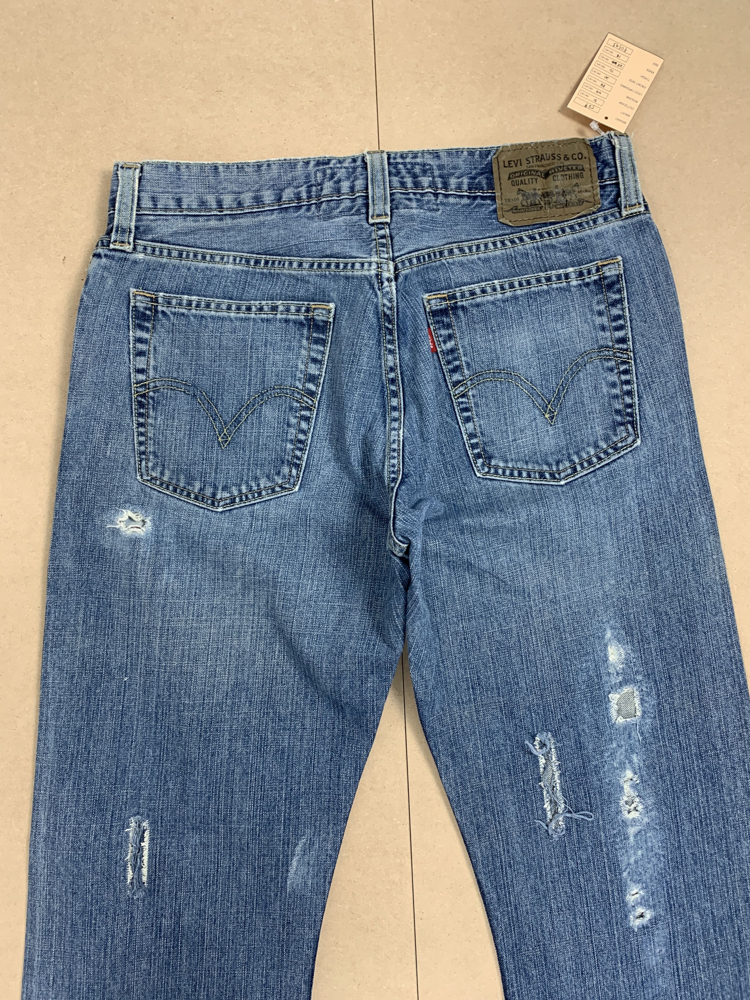 Levi's Vintage Levis 527 Boot Cut Distressed Faded Mid Wash Jeans Size US 31 - 8 Thumbnail