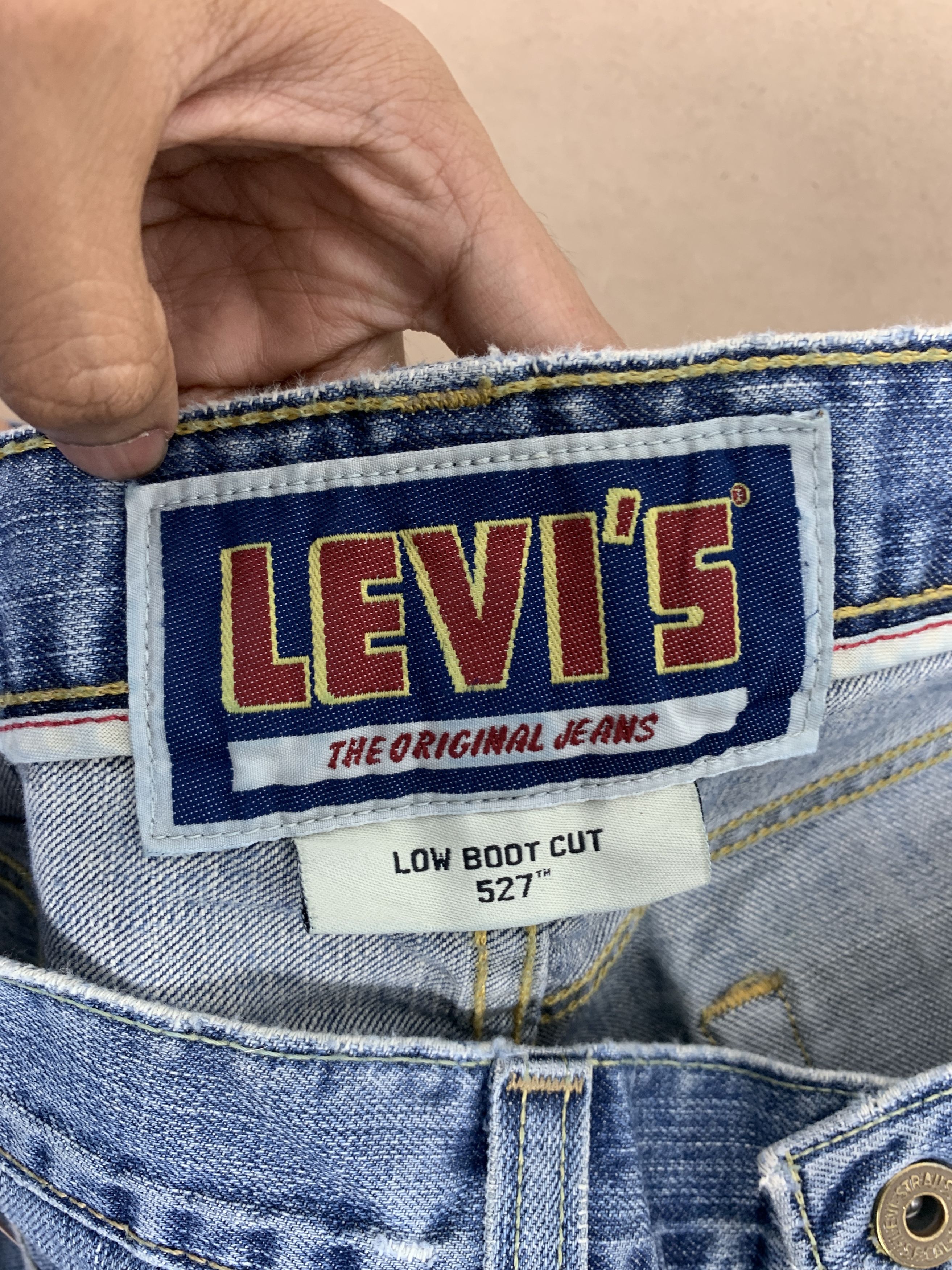 Levi's Vintage Levis 527 Boot Cut Distressed Faded Mid Wash Jeans Size US 31 - 17 Thumbnail