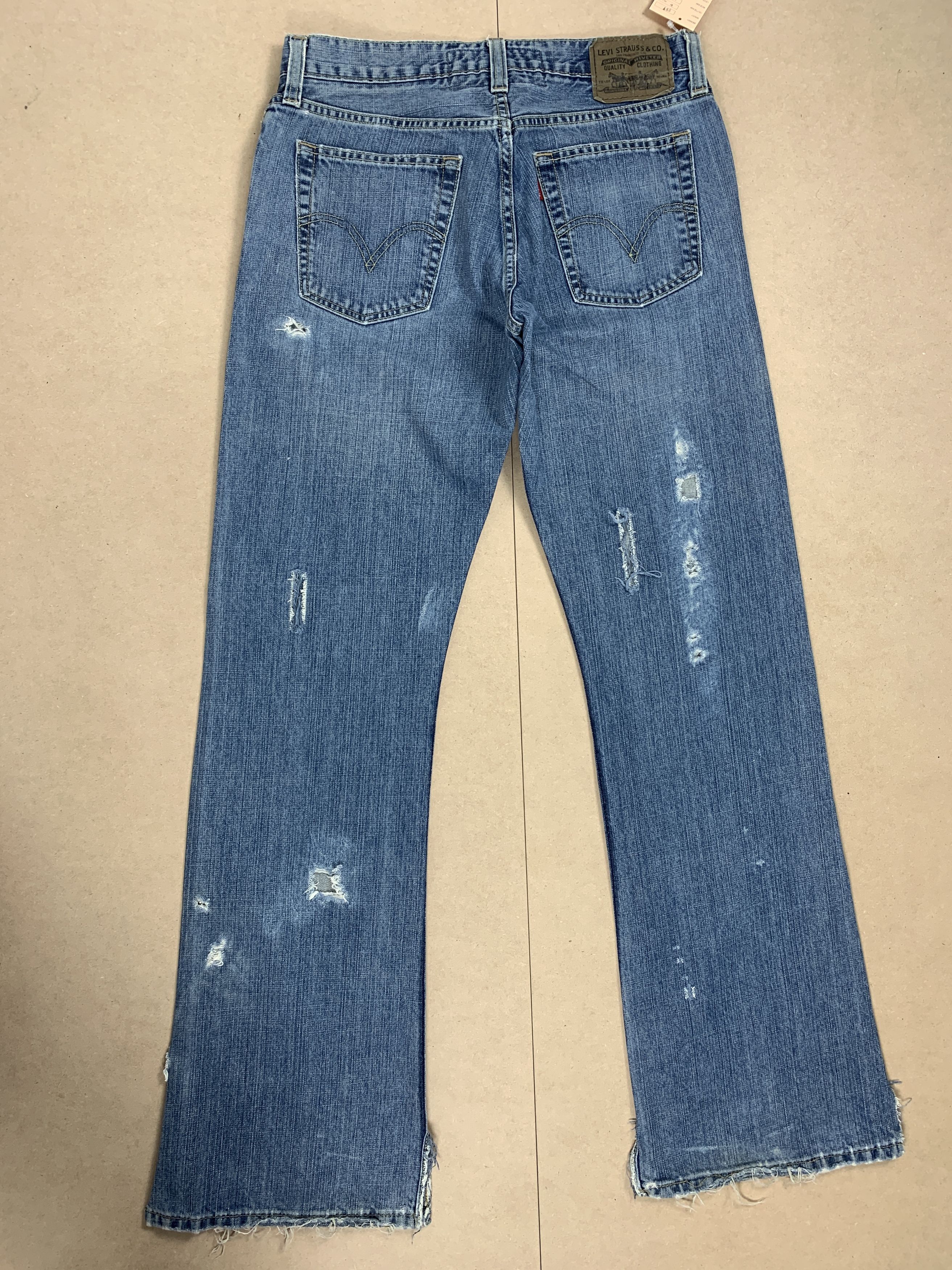 Levi's Vintage Levis 527 Boot Cut Distressed Faded Mid Wash Jeans Size US 31 - 7 Thumbnail