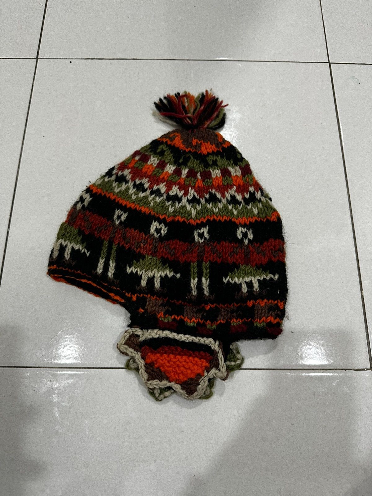 Japanese Brand × Vintage 🔥Vintage🔥 Nirvanna Aztec Knit Hat Size ONE SIZE - 2 Thumbnail