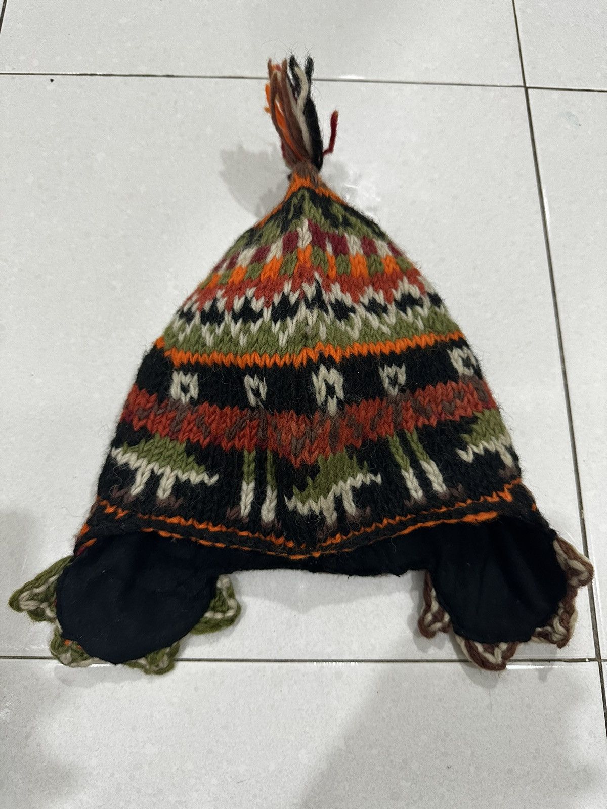 Japanese Brand × Vintage 🔥Vintage🔥 Nirvanna Aztec Knit Hat Size ONE SIZE - 3 Thumbnail