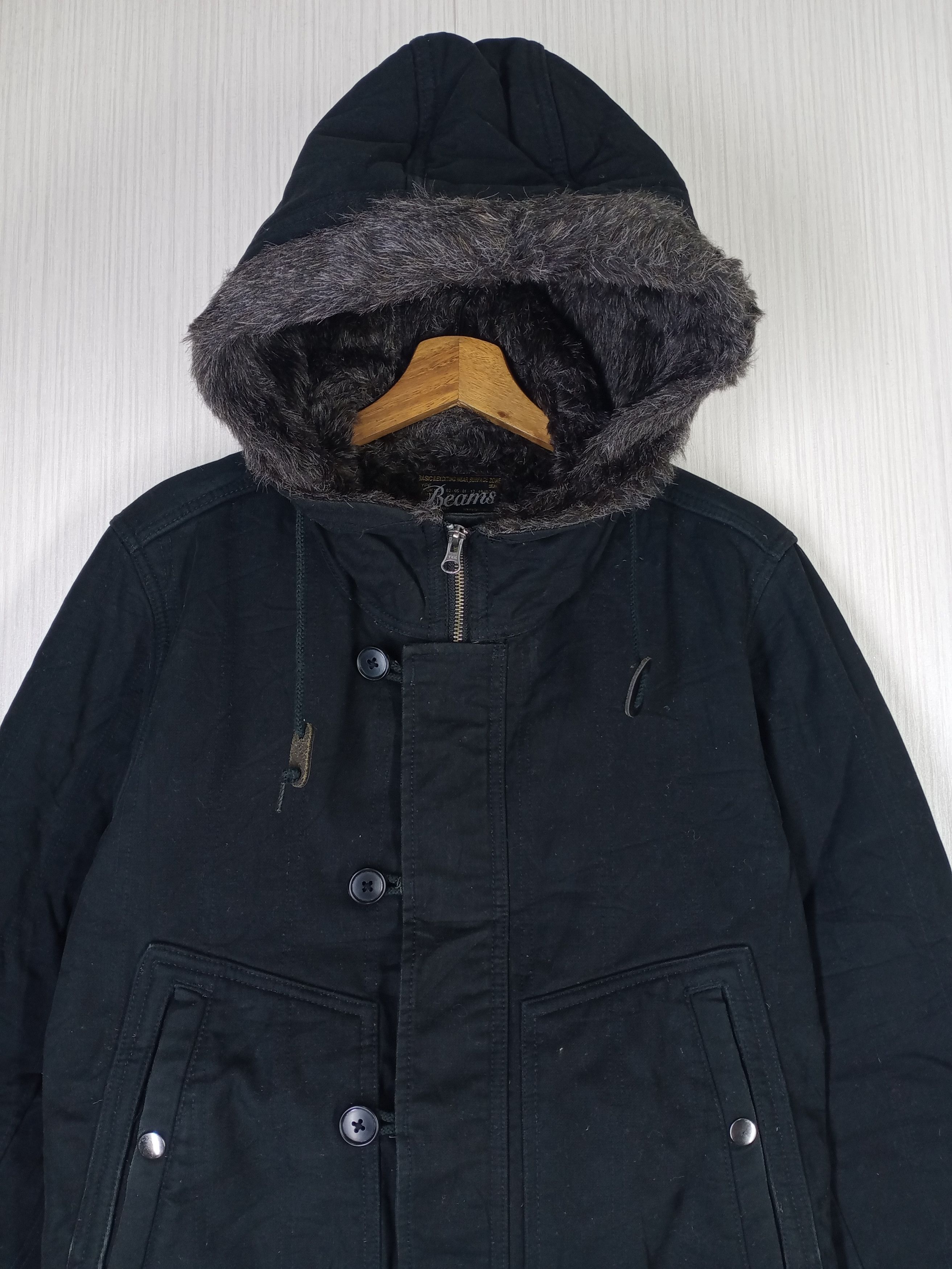 Beams Plus Rare Beams Sherling Hoodie Bomber Jacket Nice Design Size US M / EU 48-50 / 2 - 2 Thumbnail