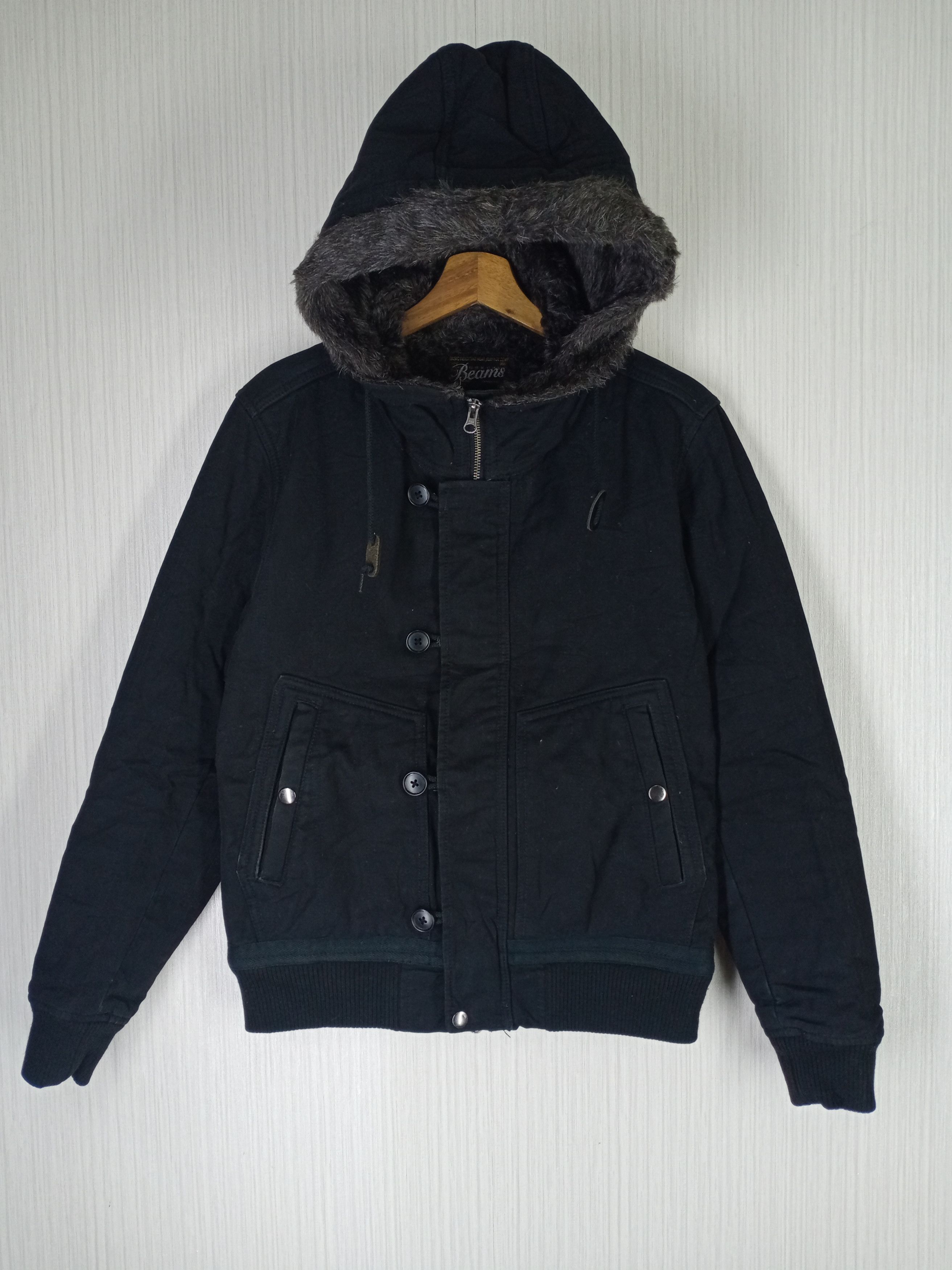 Beams Plus Rare Beams Sherling Hoodie Bomber Jacket Nice Design Size US M / EU 48-50 / 2 - 1 Thumbnail